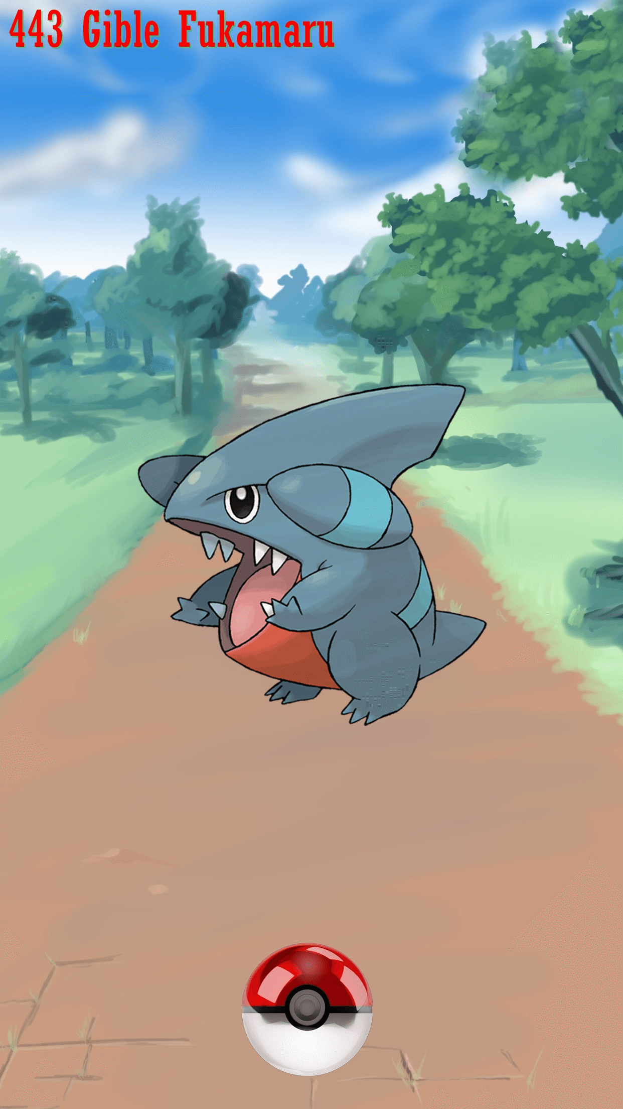 443 Street Pokeball Gible Fukamaru