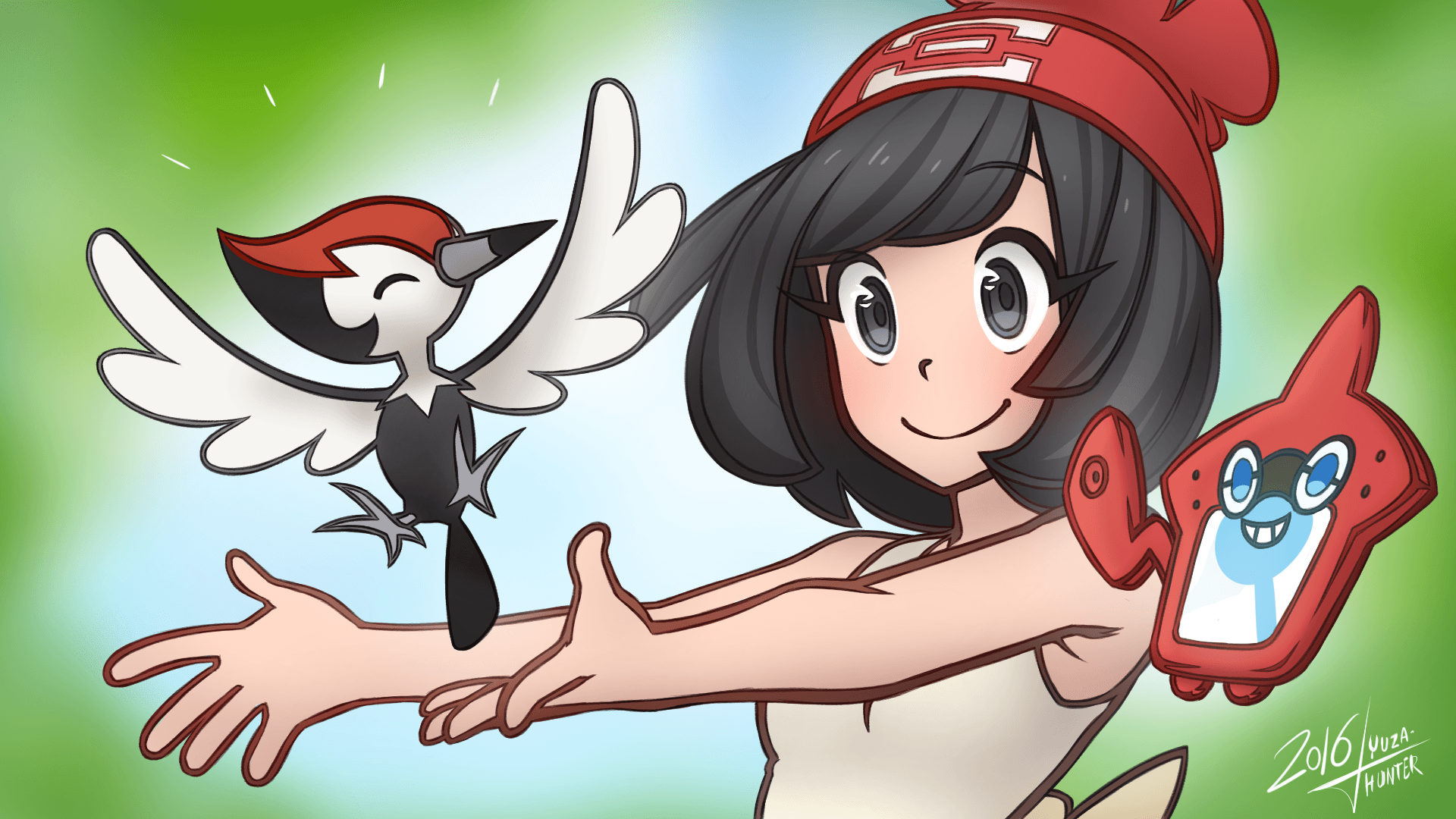 Picking Pikipek by YuzaHunter : pokemon