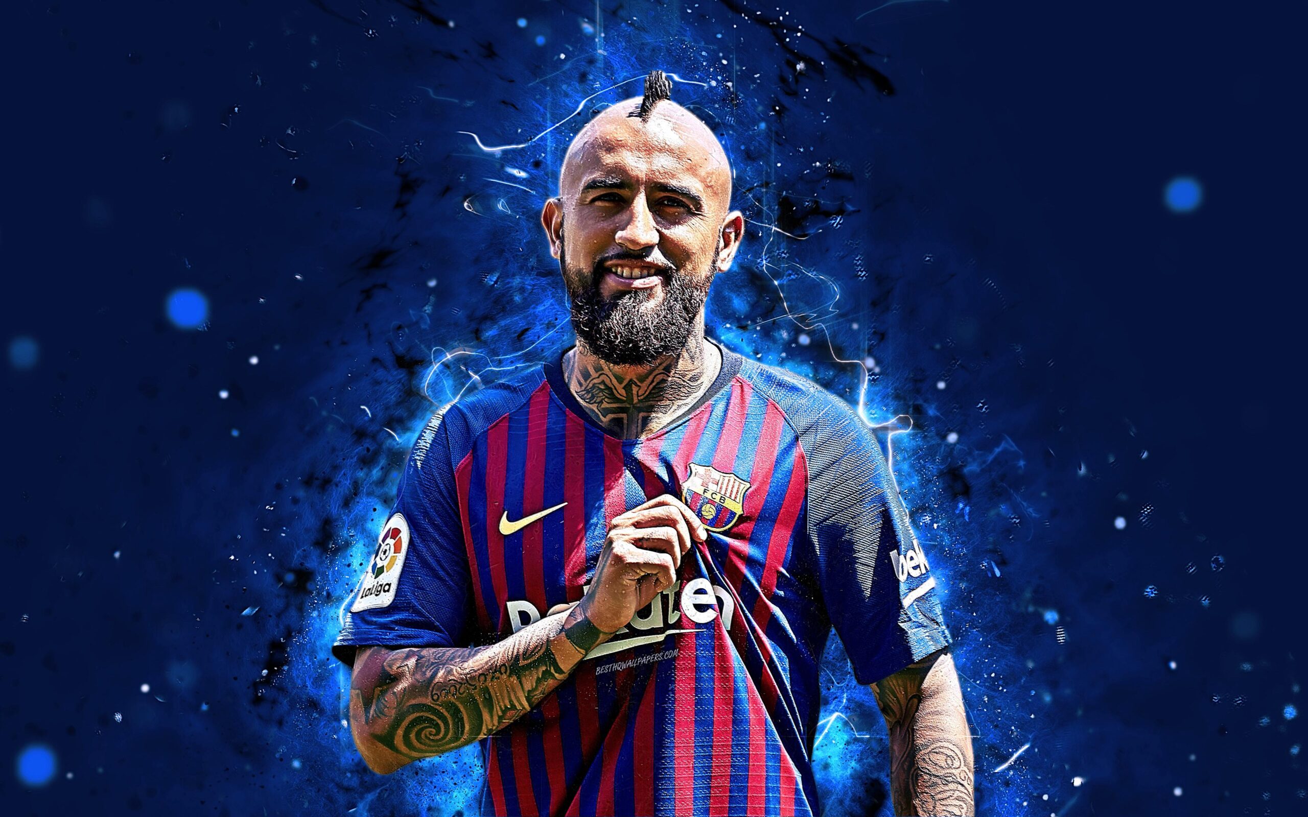 Download wallpapers Arturo Vidal, 4k, abstract art, football