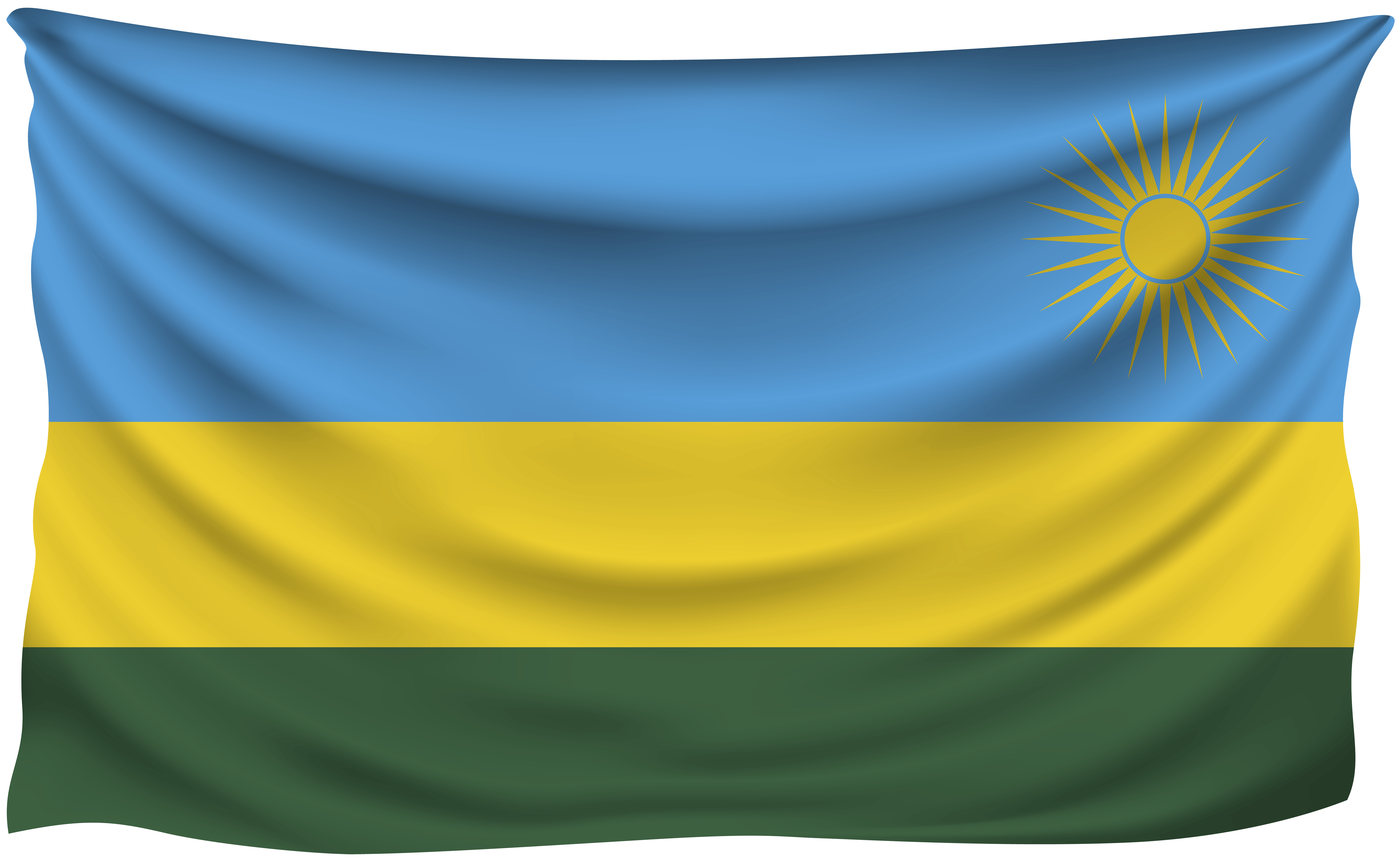 Rwanda Wrinkled Flag