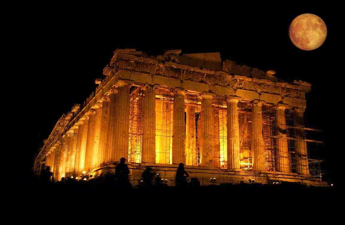 Image For > Parthenon At Night