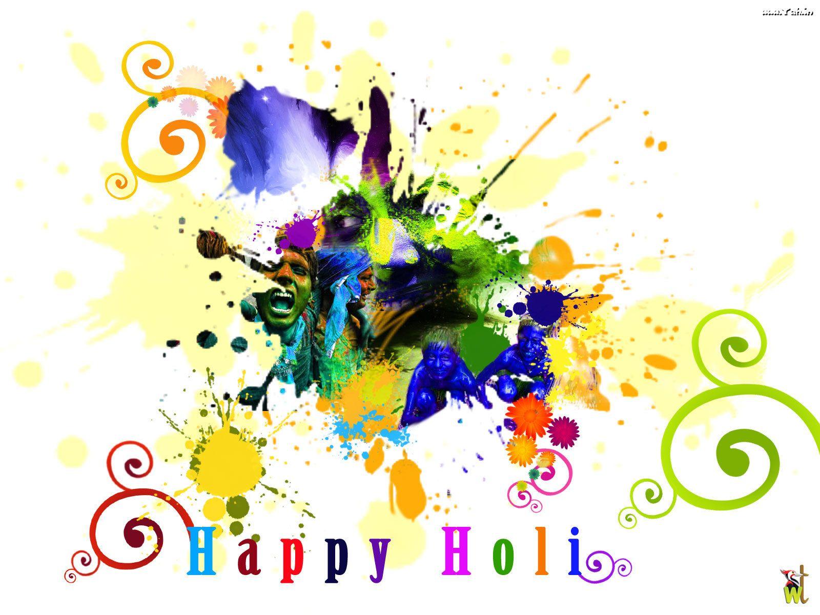 Happy Holi Widescreen HD Wallpapers