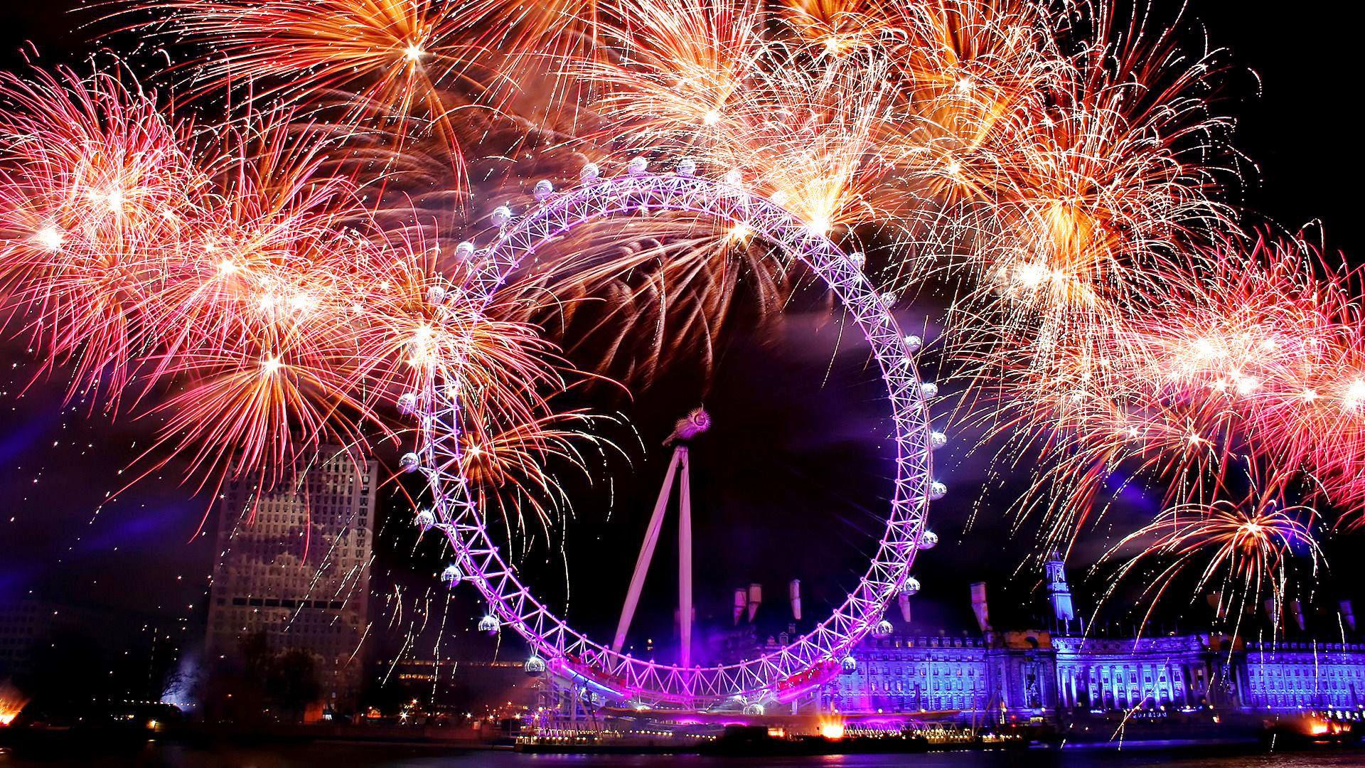 12 Cheerful London Eye New Year’s Eve Wallpapers in HD for Free