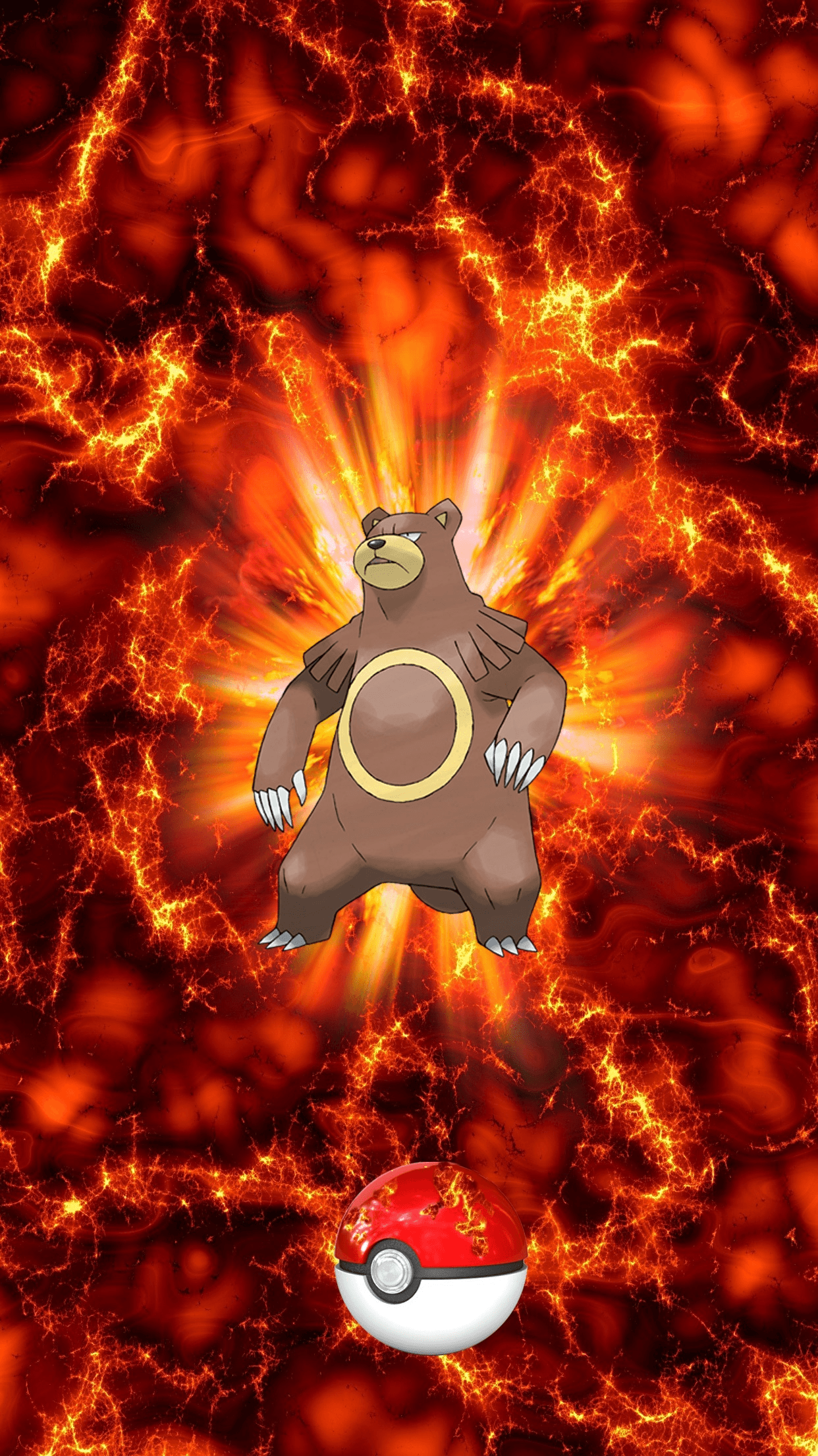 217 Fire Pokeball Ursaring Ringuma 8 Teddiursa