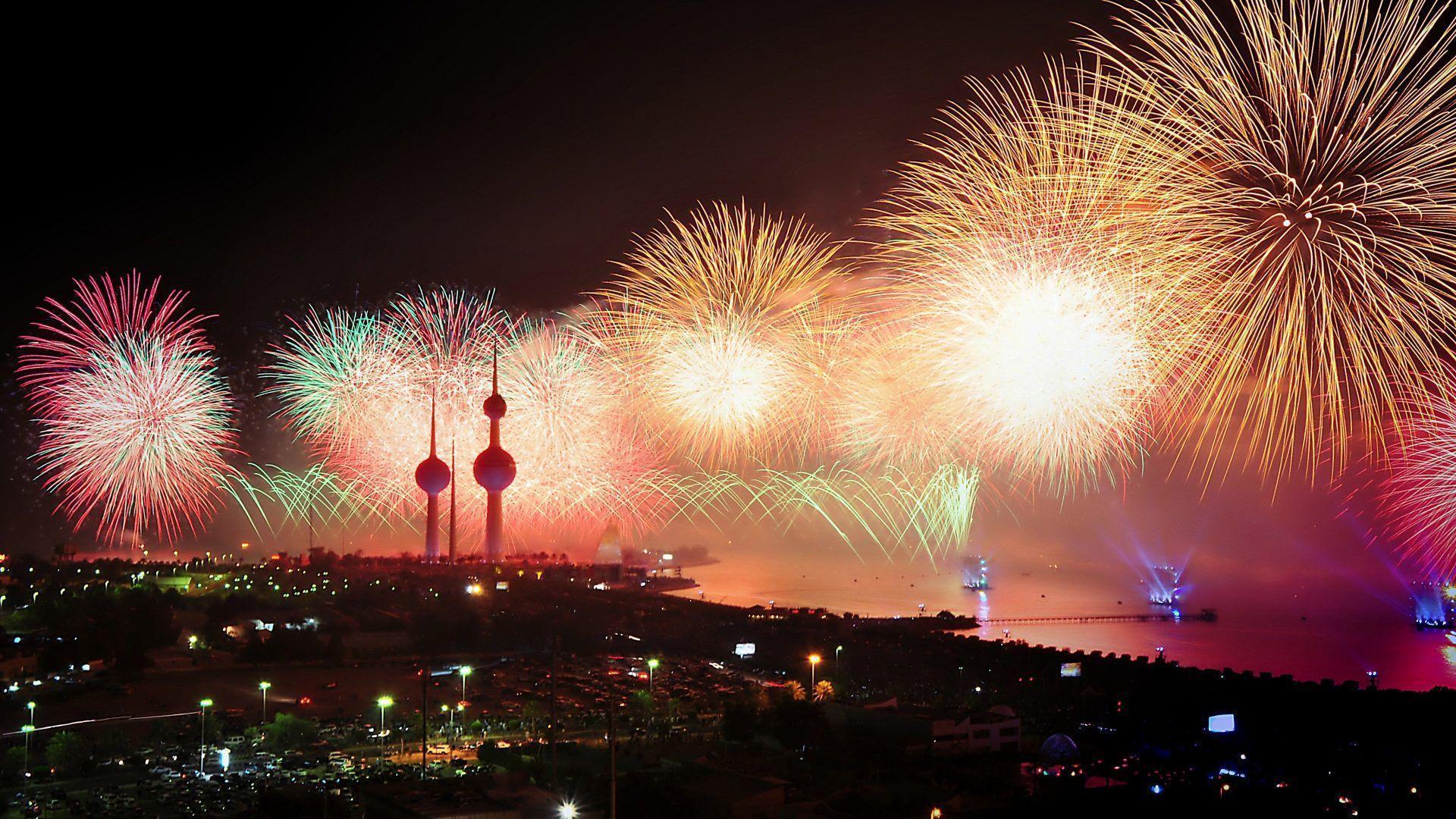 Kuwait Liberation Day National Day Fireworks Hd Wallpapers