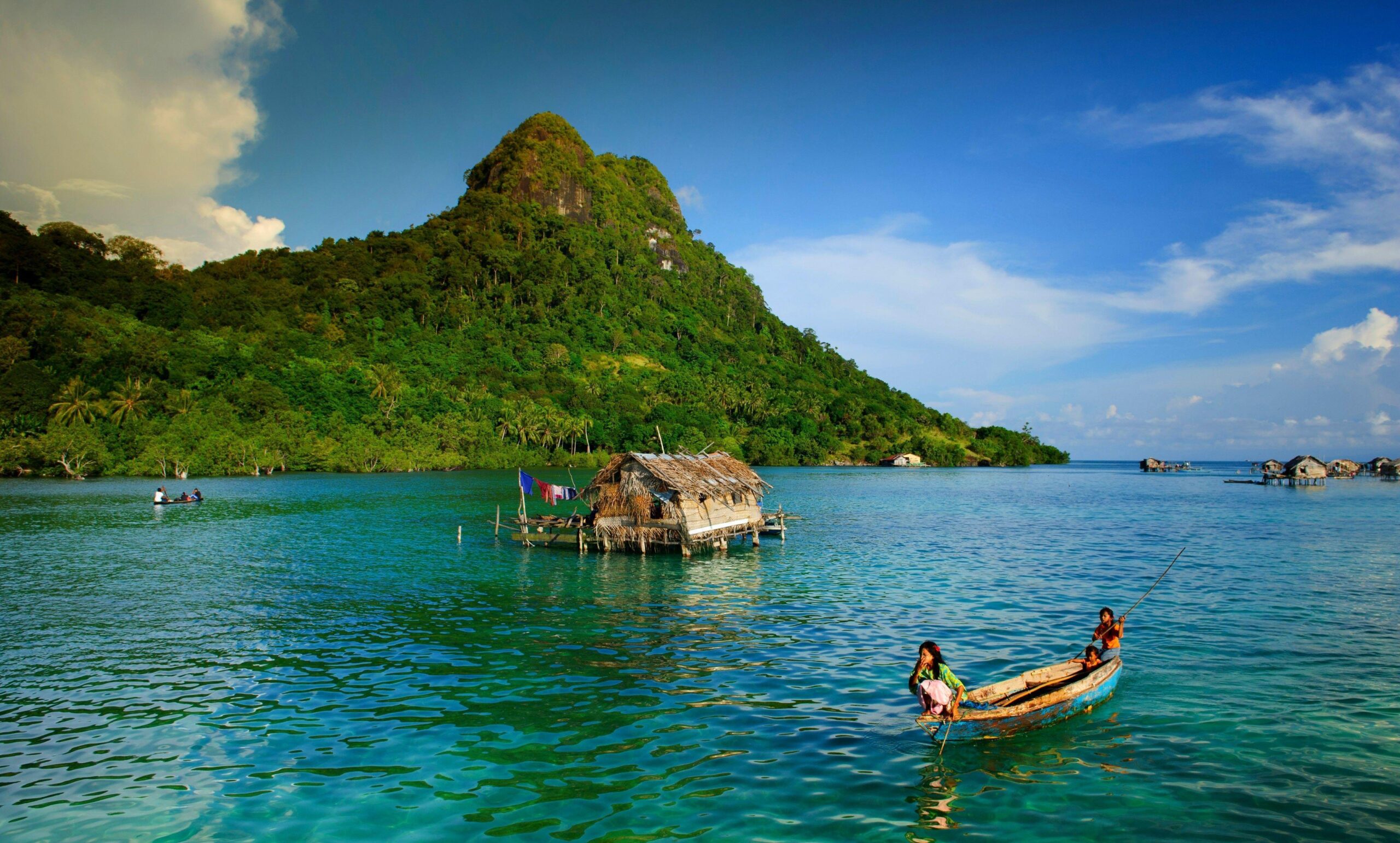 nature, Landscape, Island, Boat, Indonesia, Children, Sea