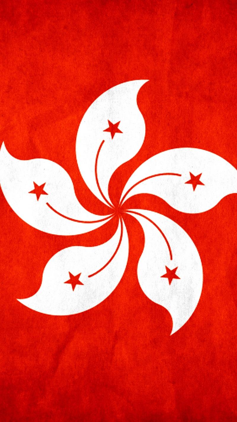 Download wallpapers flag, texture, hong kong iphone se/5s/5c