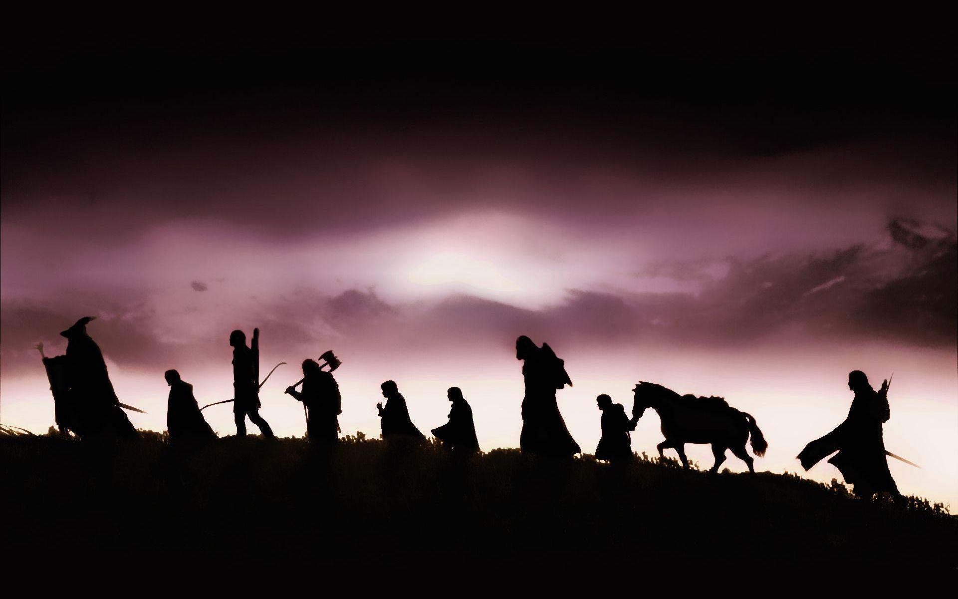 The Lord of the Rings characters silhouette Wallpapers #