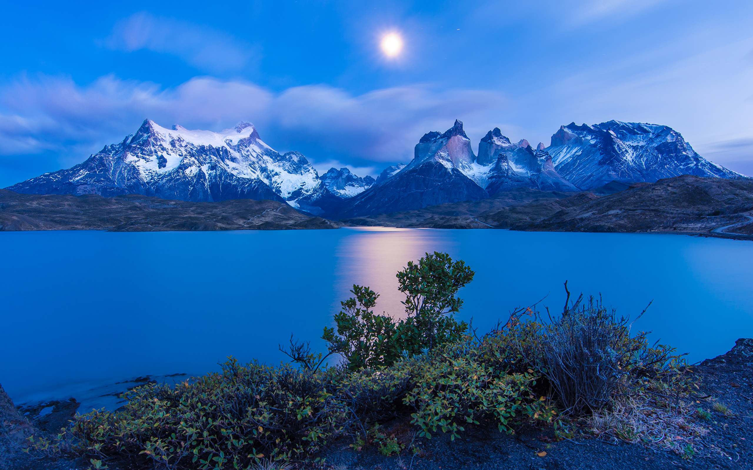 Wallpapers Chile Torres del Paine Sun Nature Mountains Sky