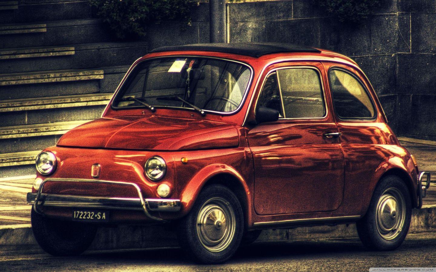 Fiat 500 Vintage HDR HD desktop wallpapers : Widescreen : High