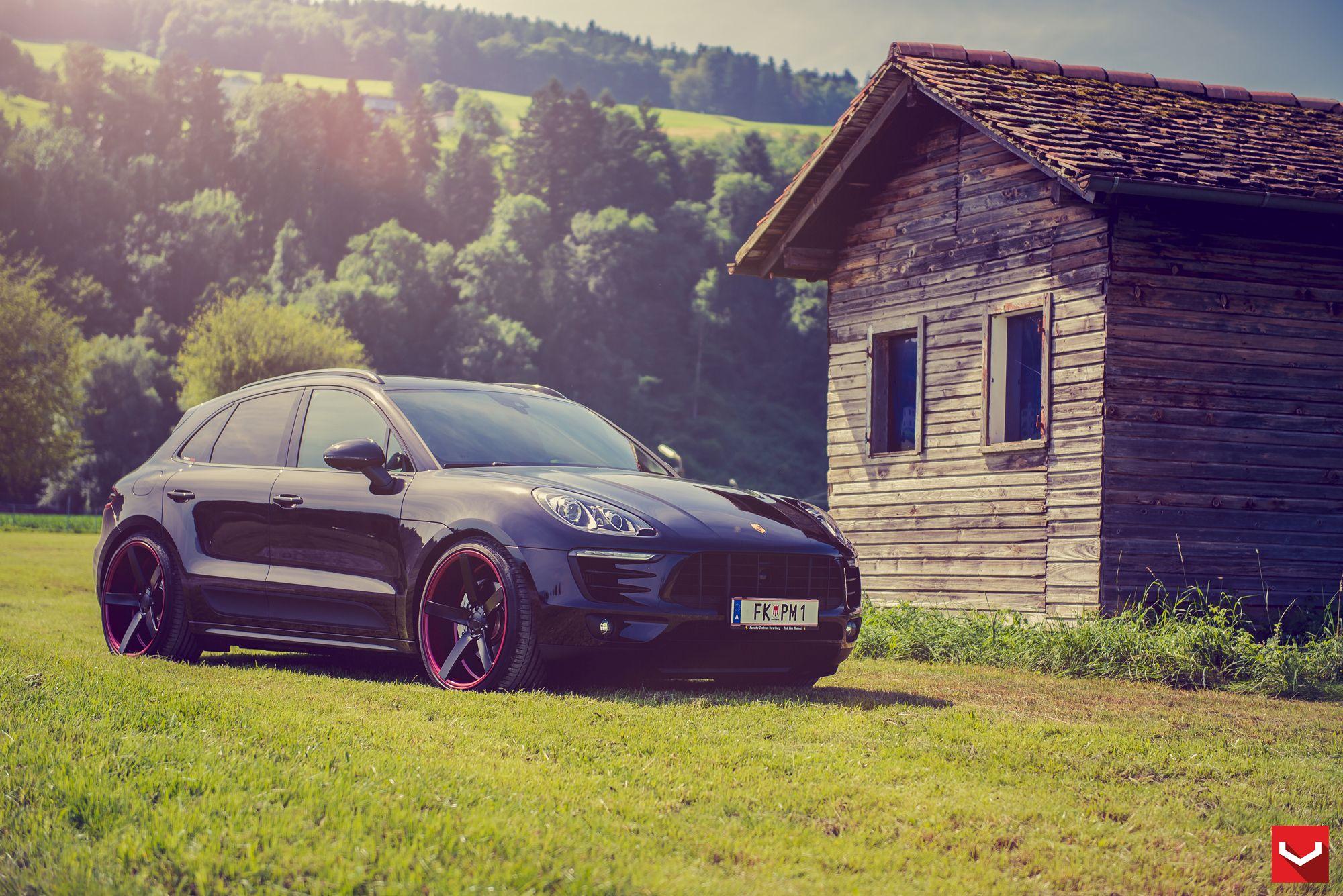 Porsche Macan Stanced on Custom Vossen Wheels