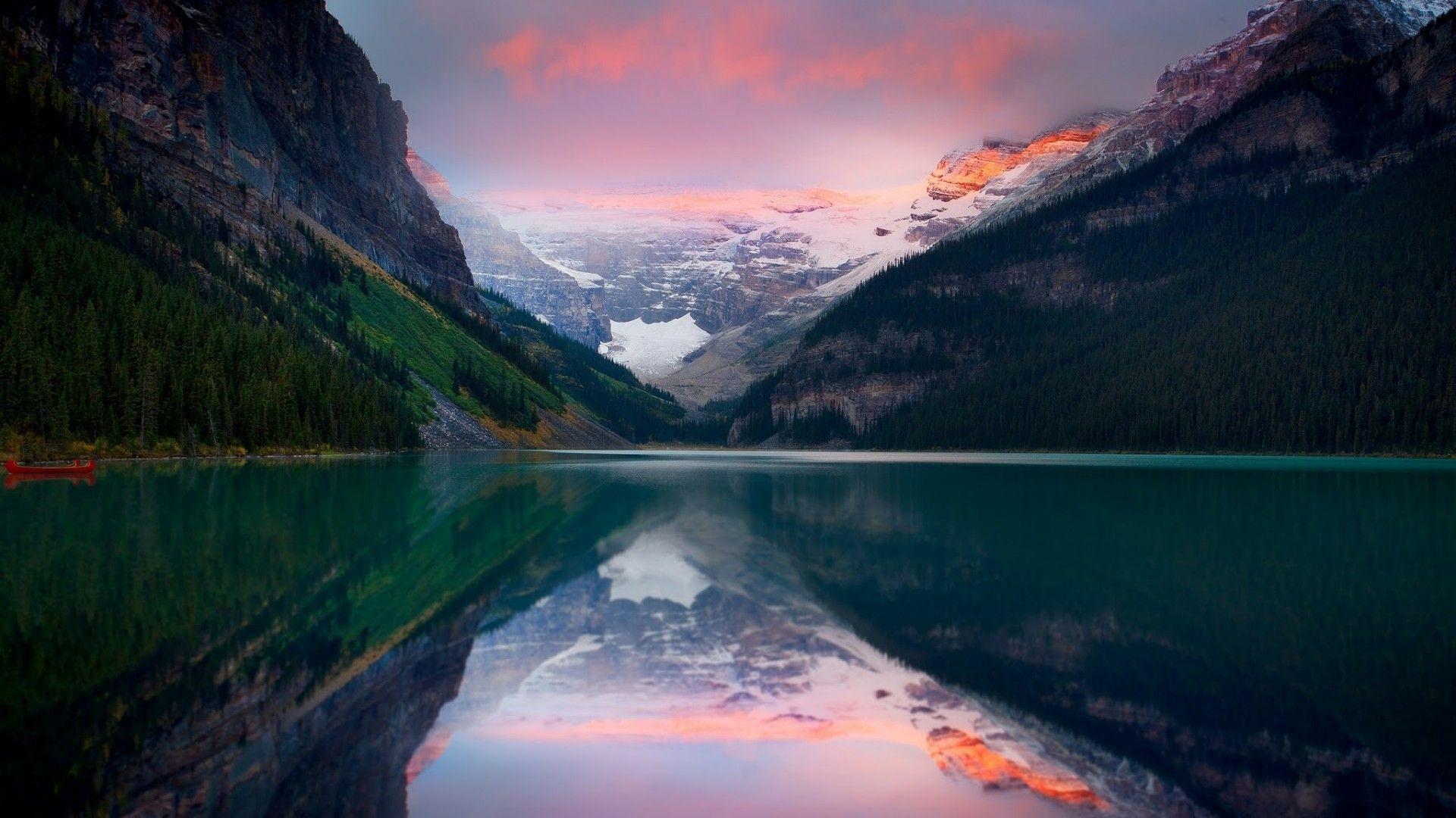 Victoria Glacier Above The Lake Louise