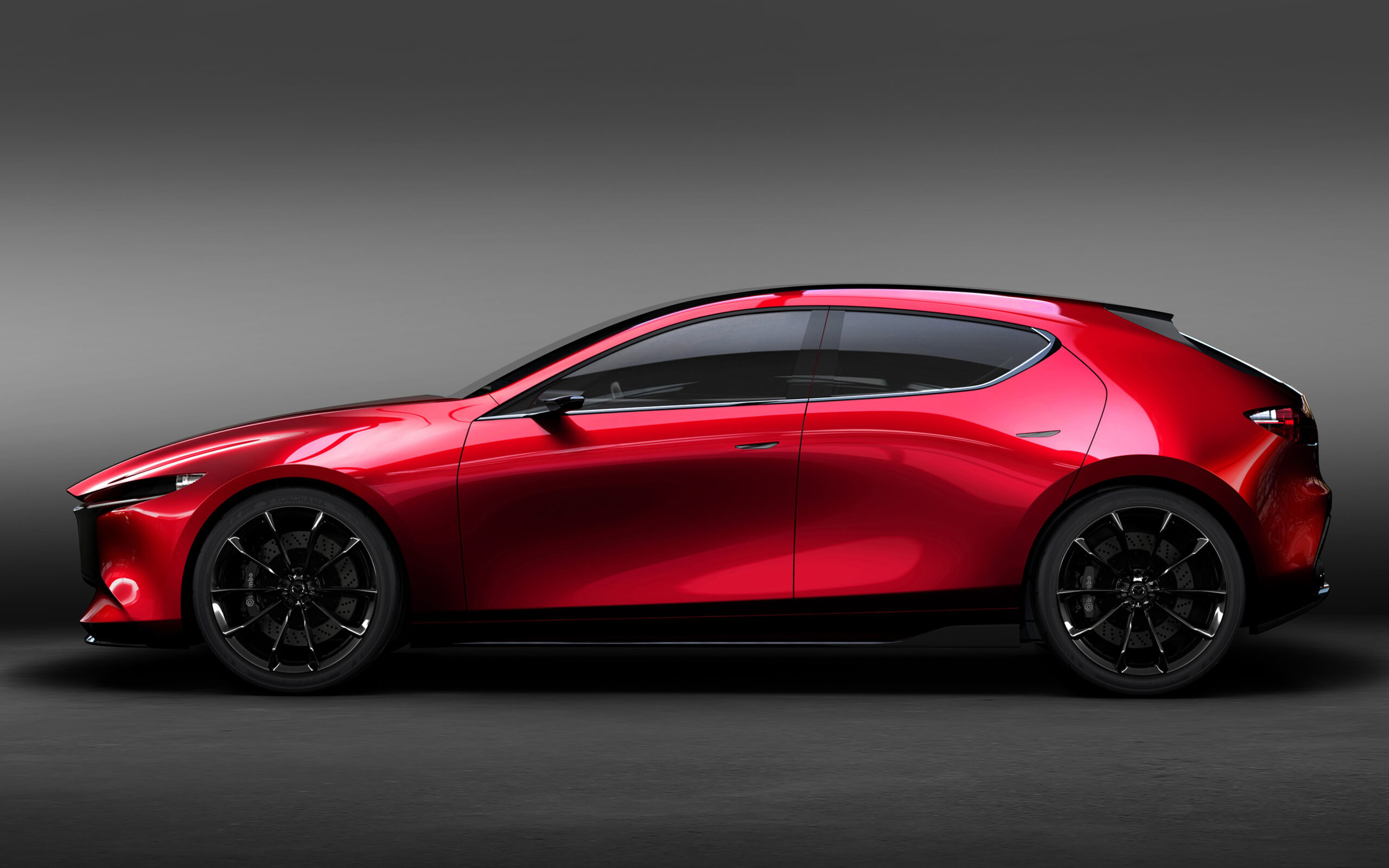 Download wallpapers Mazda 3, 2019, hatchback, concept, new car, side