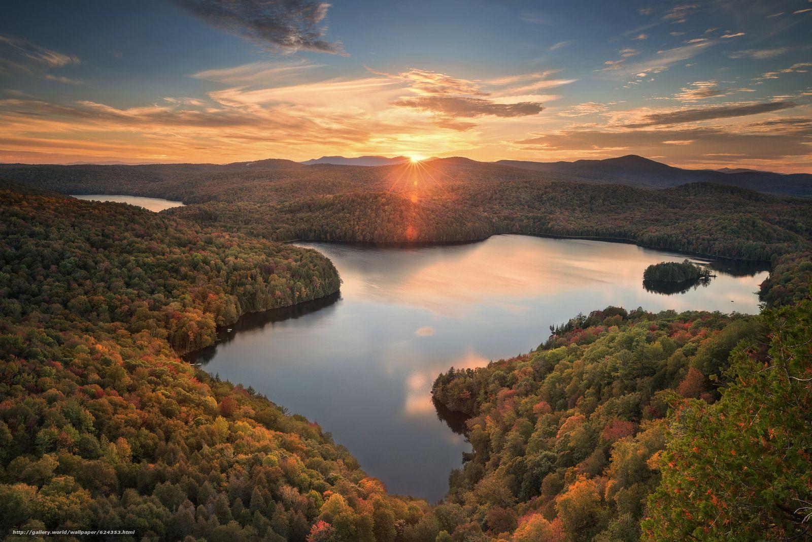 Download wallpapers Nichols Pond, Woodbury, Vermont, Woodbury free