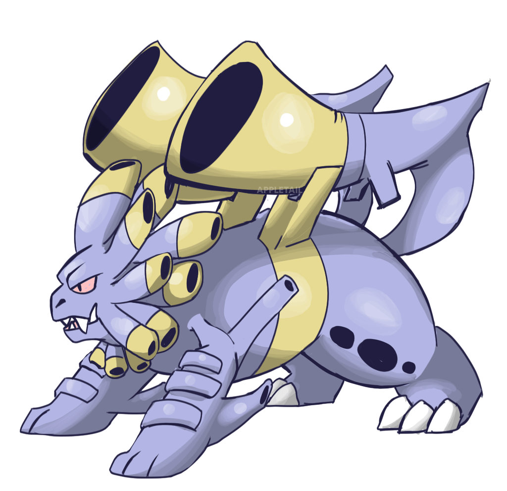 Mega Exploud fakemon by Appletail