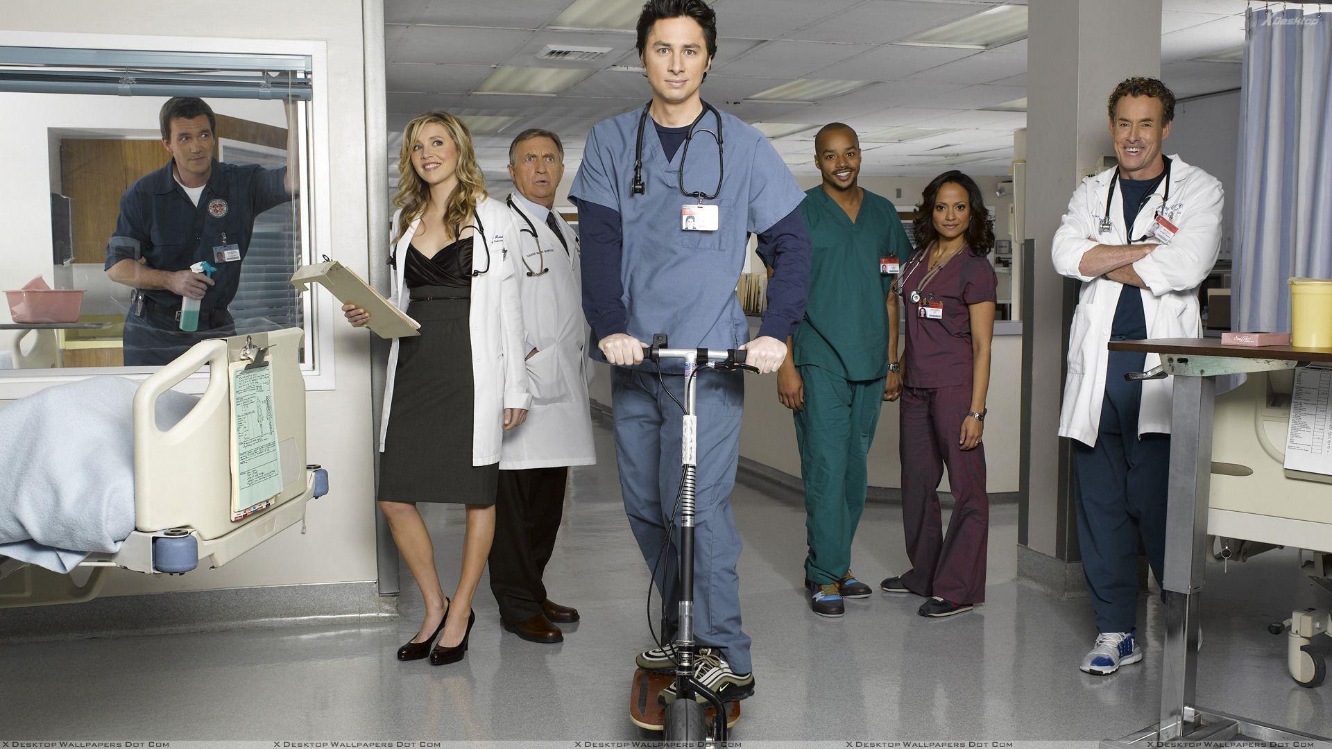 Scrubs – Zach Braff In Hospital Wallpapers