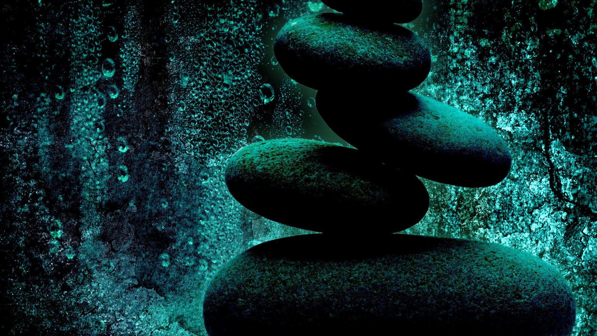 Balanced stone and water moist HD wallpapers