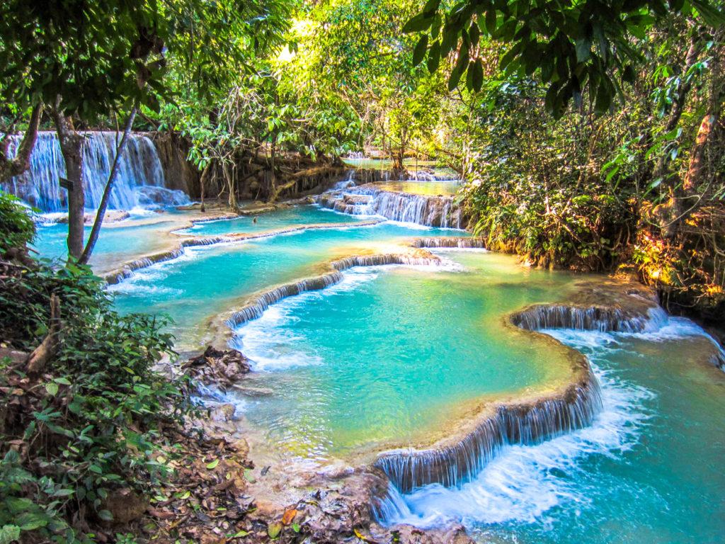 Kuang Si Falls in Luang Prabang, Laos