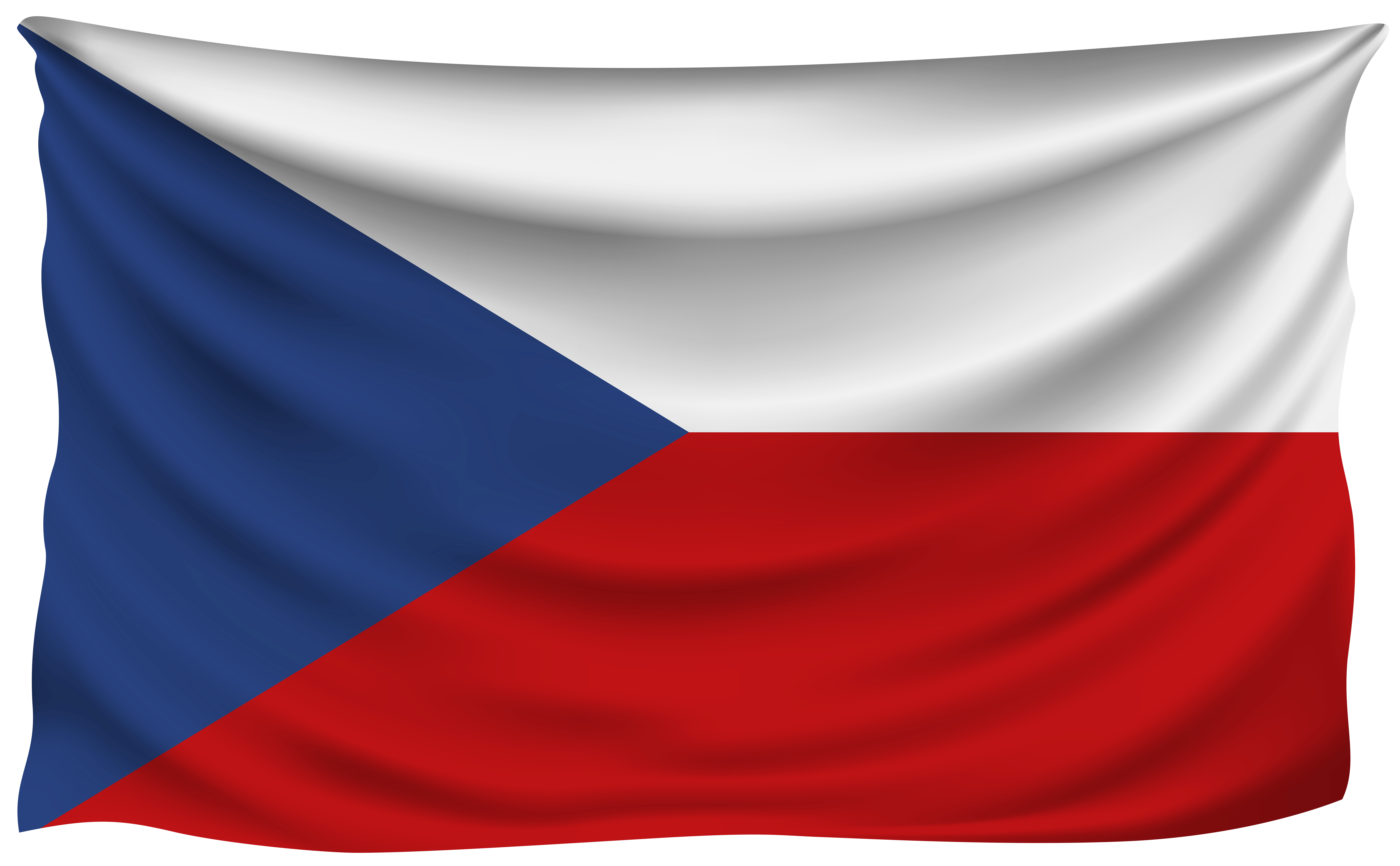 Czech Republic Wrinkled Flag