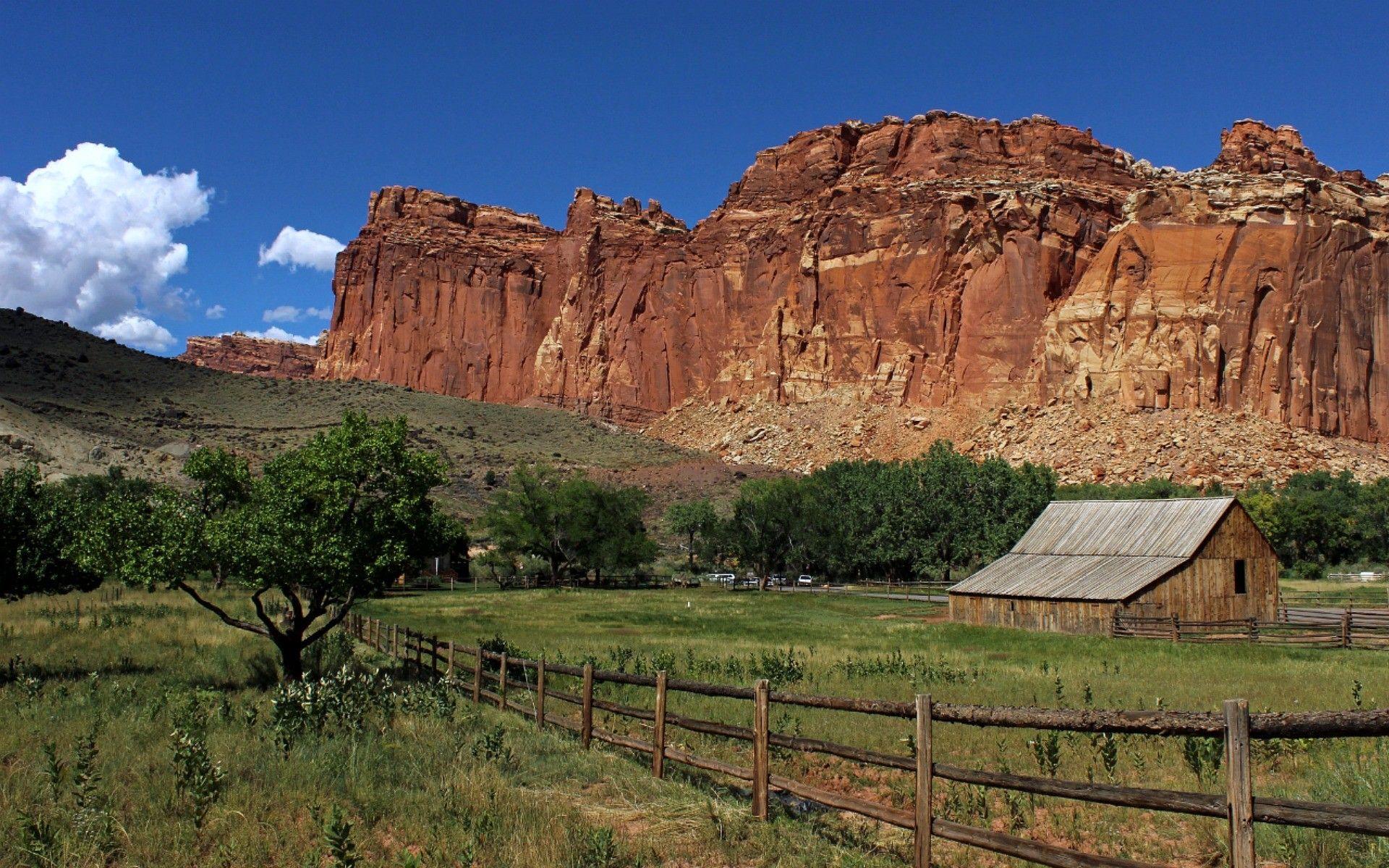 Mountains: Park Reef Capital Fence Nature Canyons Barn Capitol