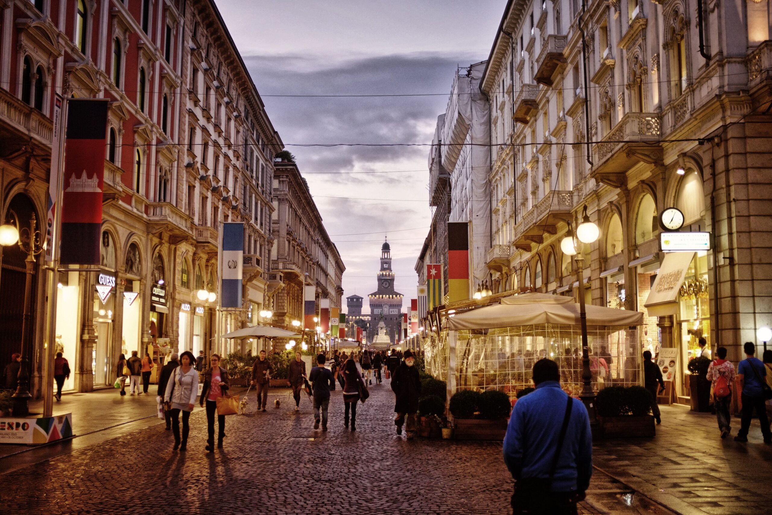 Street in Milan, Italy Free Photo