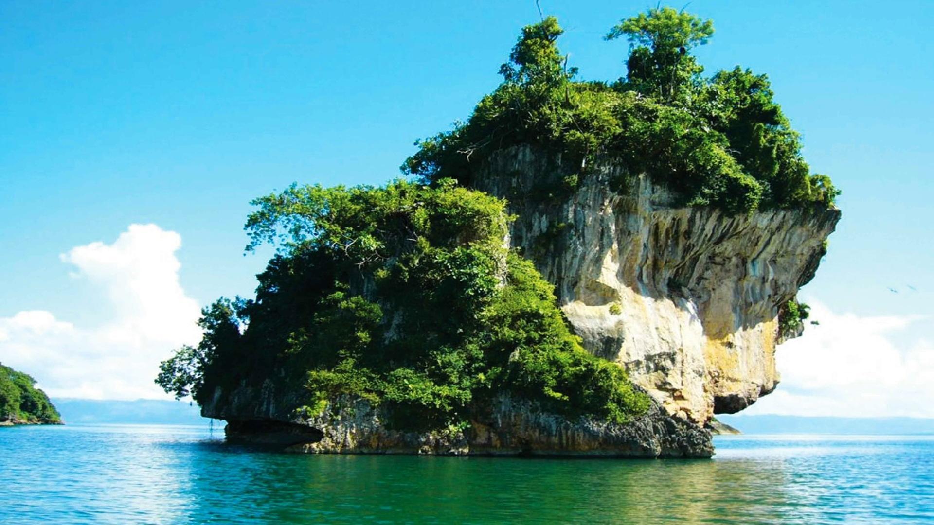 Dominican republic national park clouds green islands wallpapers