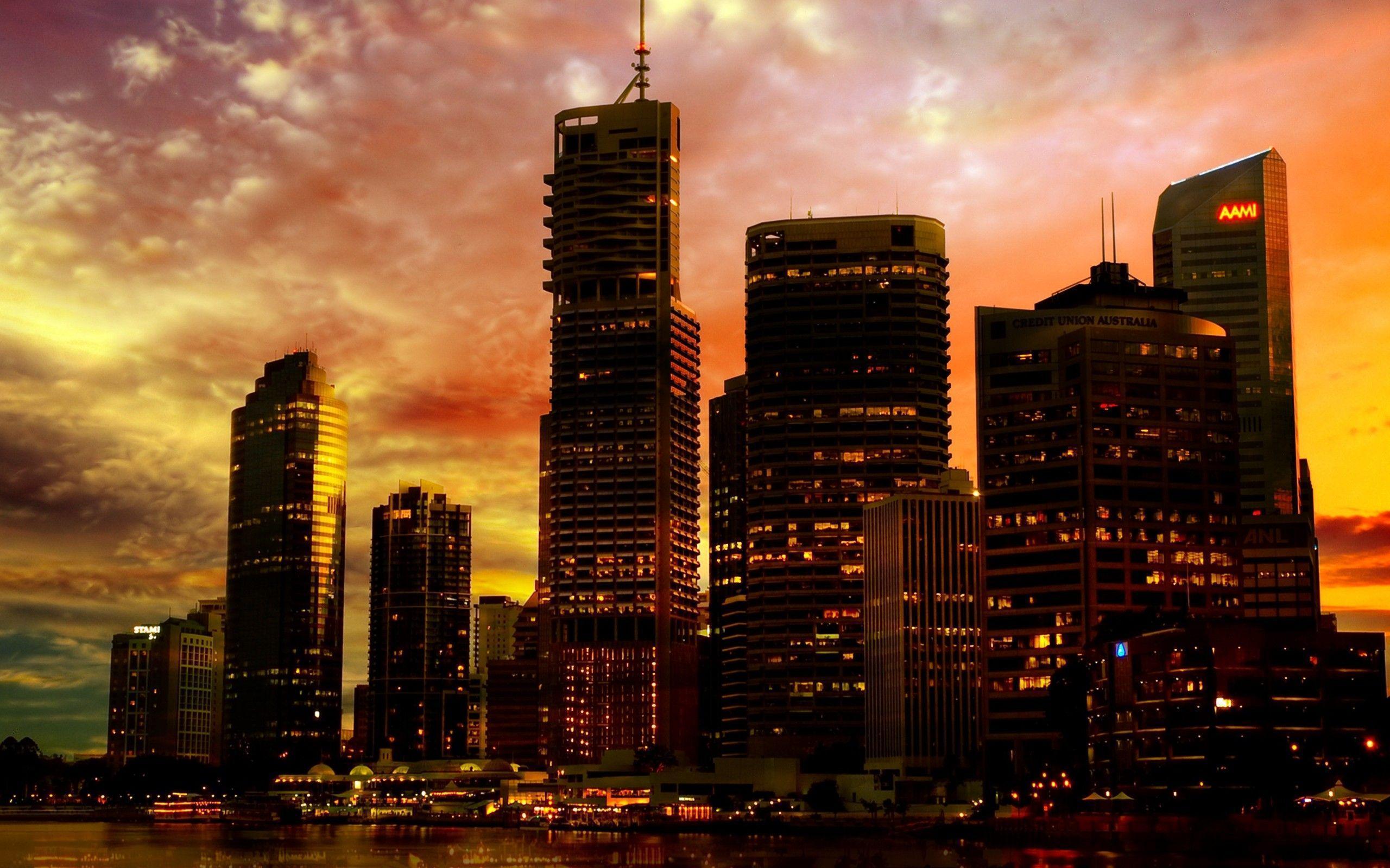 Brisbane by night Wallpapers Australia World