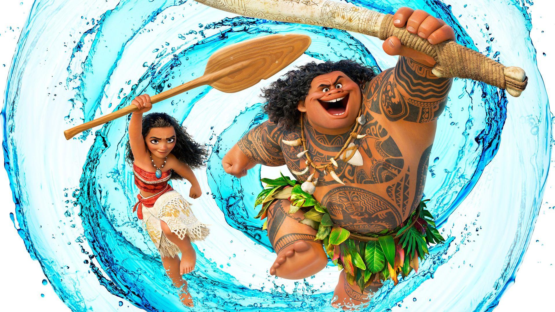 Moana and Maui Disney Movie Wallpapers