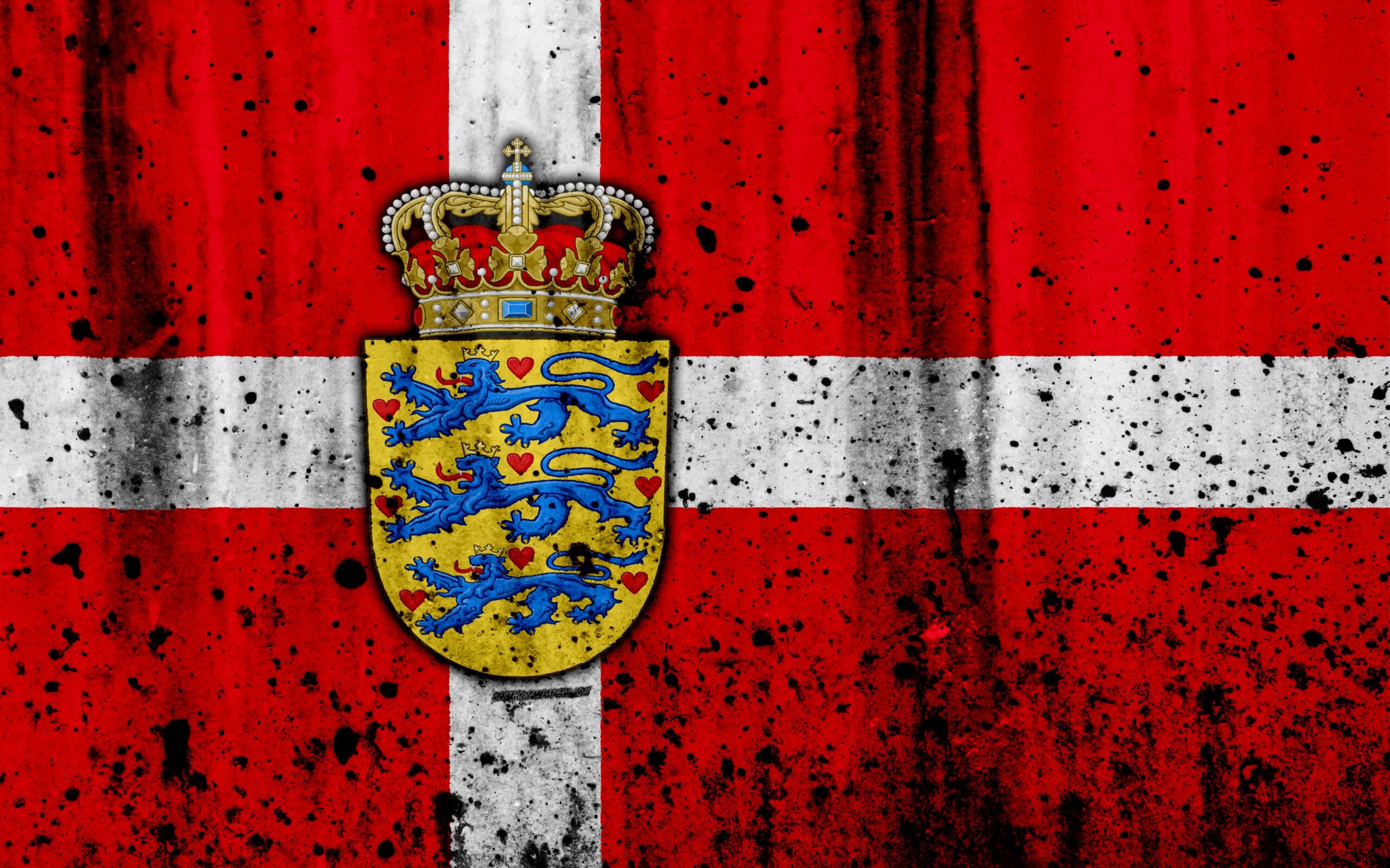 Download wallpapers Danish flag, 4k, grunge, flag of Denmark, Europe