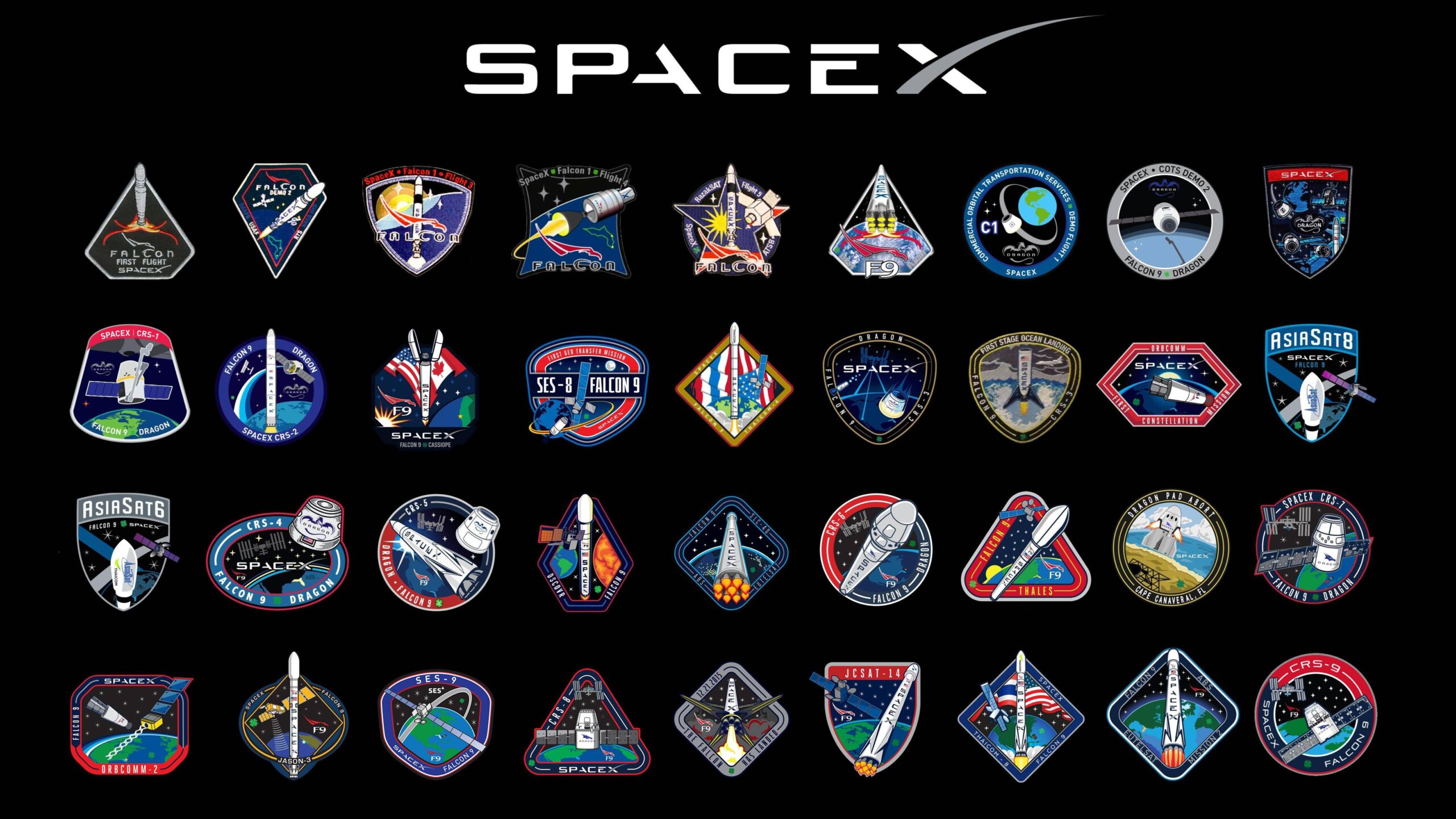 SpaceX Mission Patch 16:9 Wallpapers : spacex