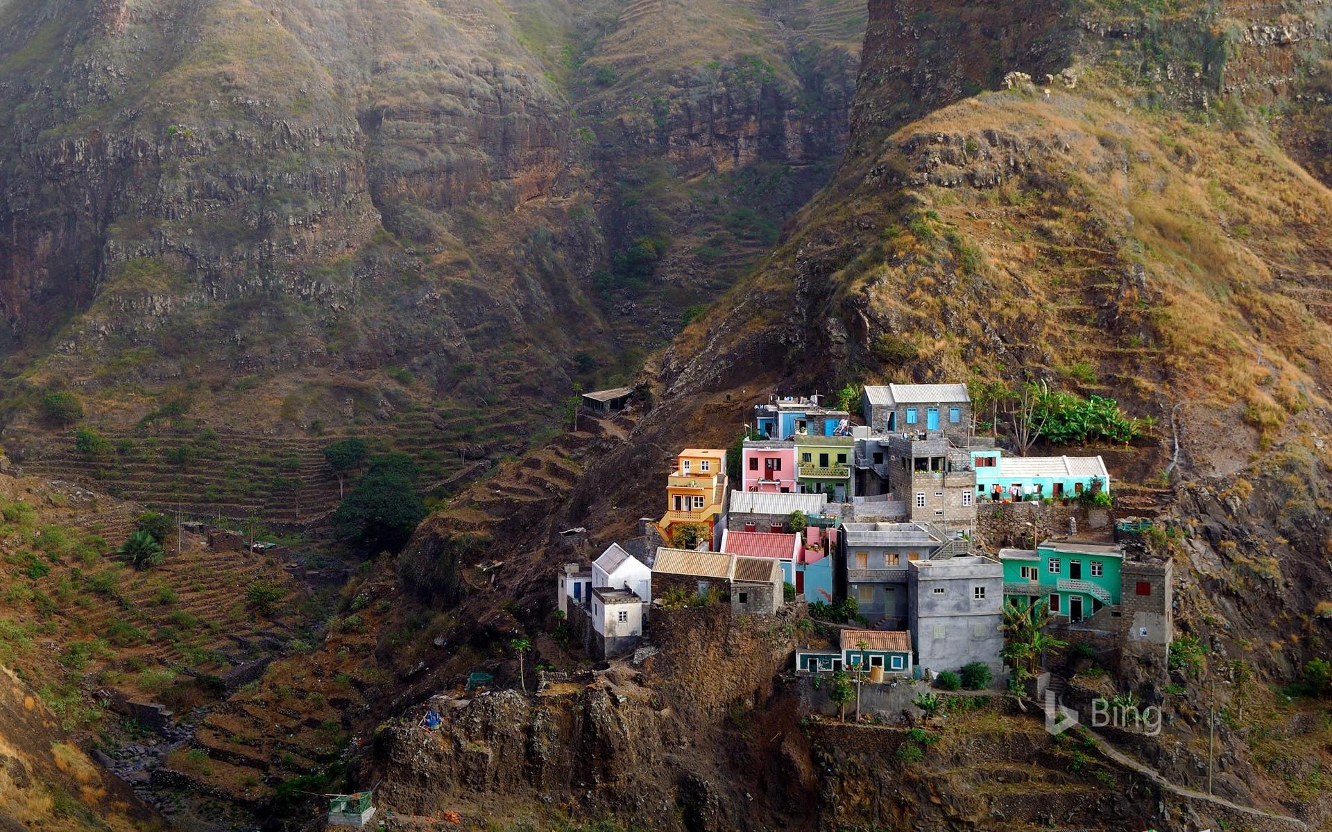 Village of Fontainhas on Santo Antão Island, the Republic of Cabo