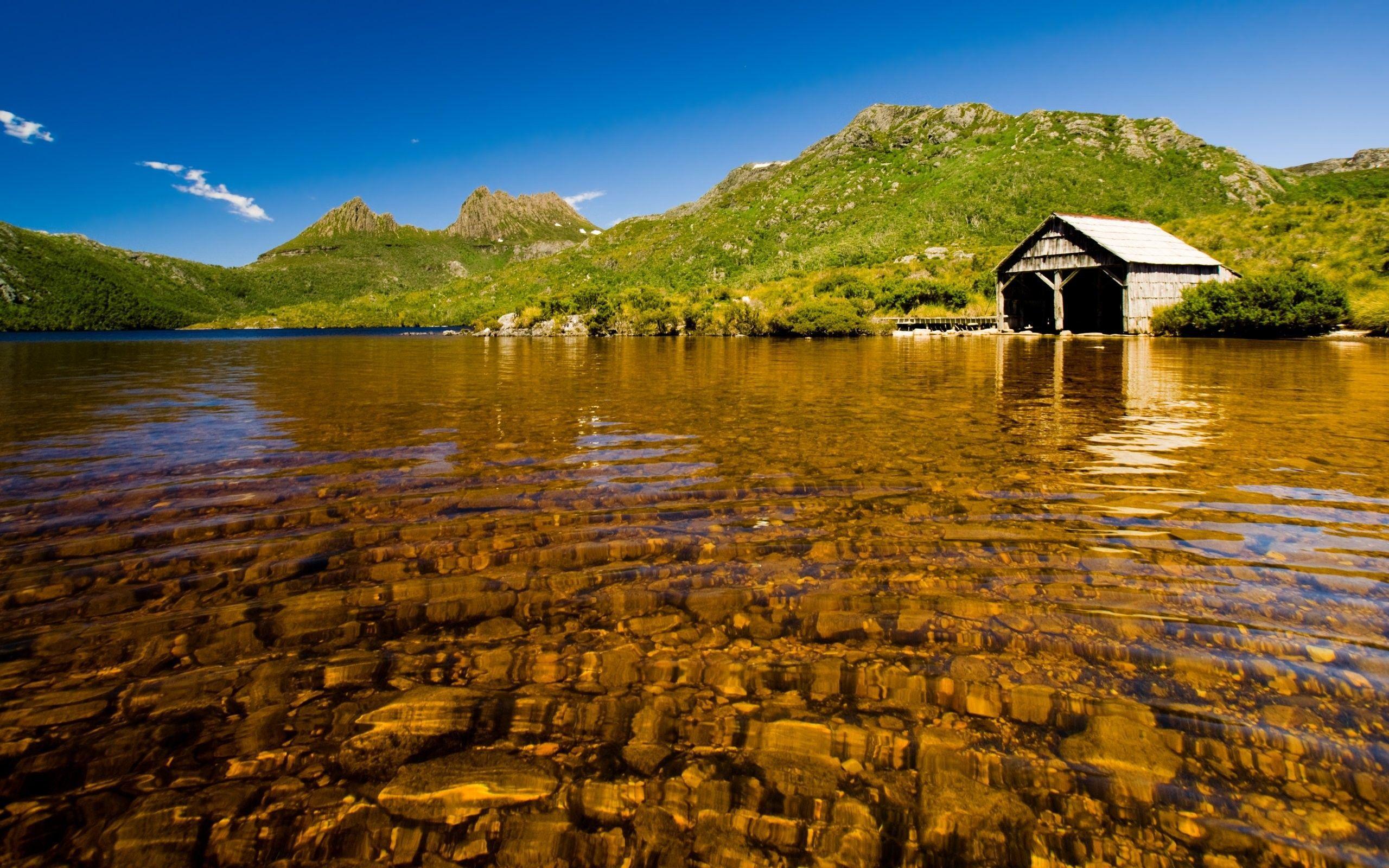 Download the Shallow Boathouse Lake Wallpaper, Shallow Boathouse