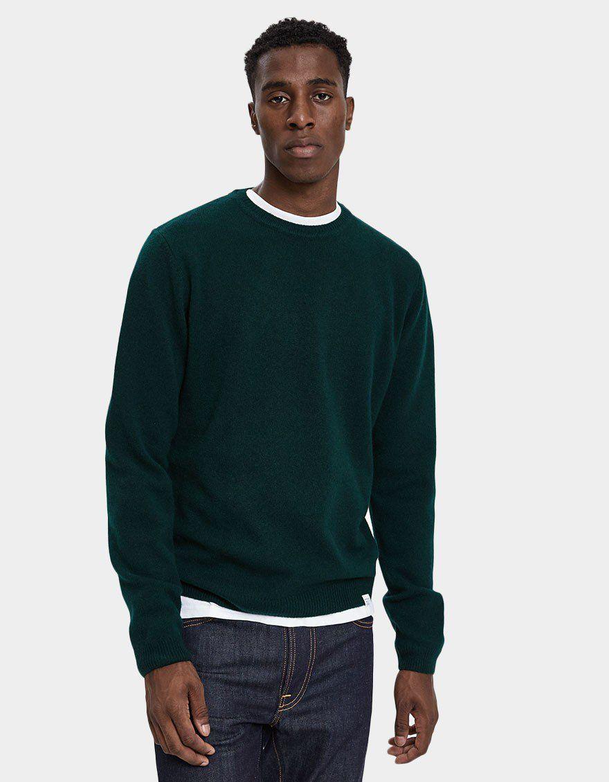 Norse Projects / Sigfred Lambswool Sweater in Quartz Green