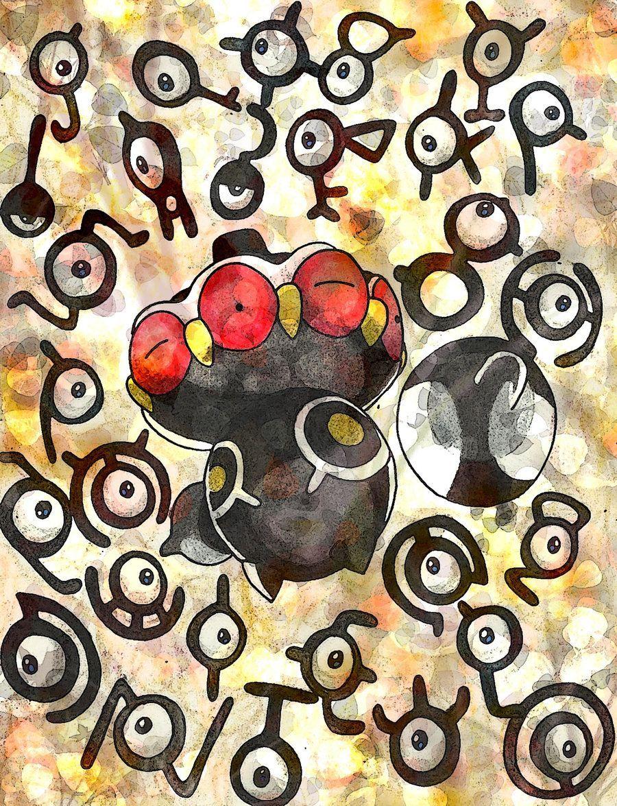 Claydol and Unown v2 by Macuarrorro on deviantART