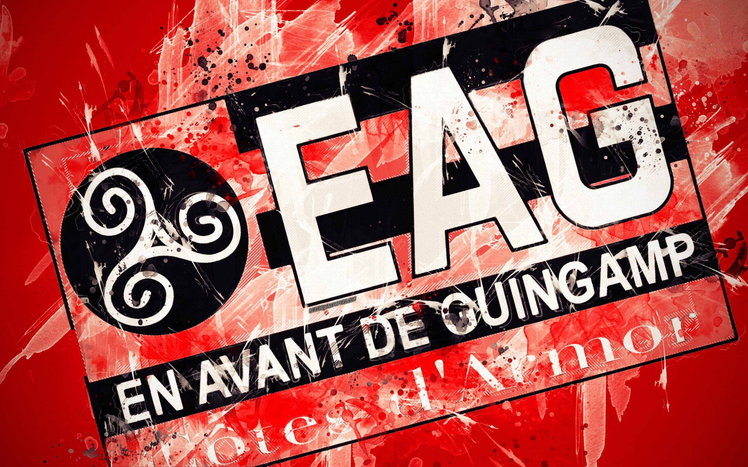 Download wallpapers En Avant de Guingamp, 4k, paint art, creative