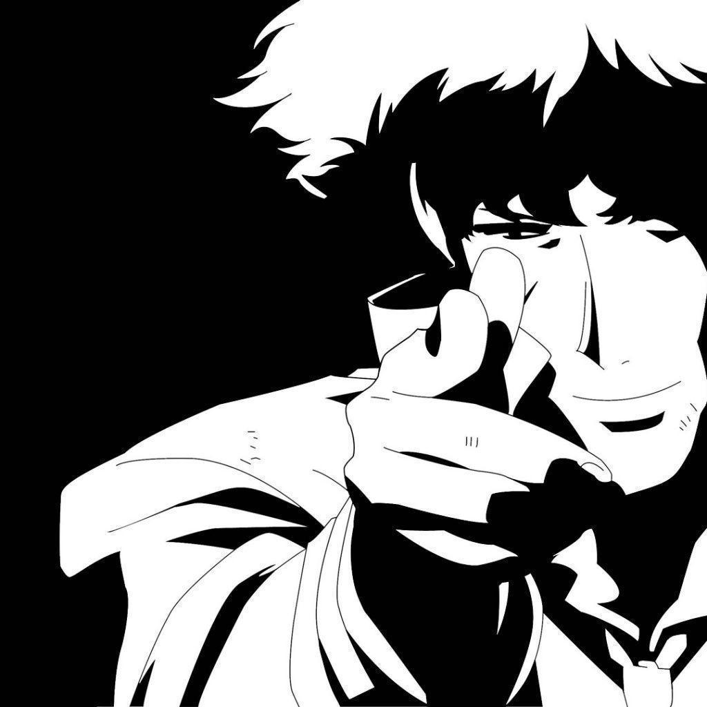 Spike Spiegel Black White iPad 1 & 2 Wallpapers