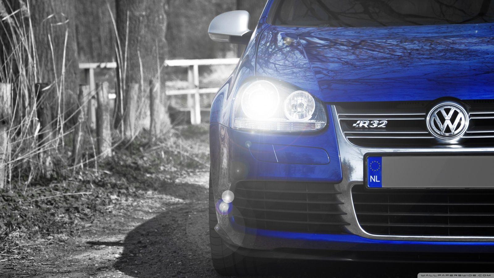 Volkswagen Golf R32 Blue HD desktop wallpapers : Widescreen : High