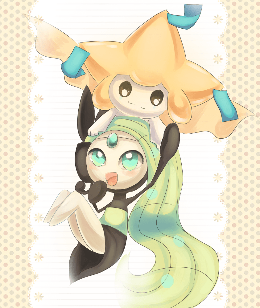 Meloetta and Jirachi by Joltik92.deviantart on @deviantART