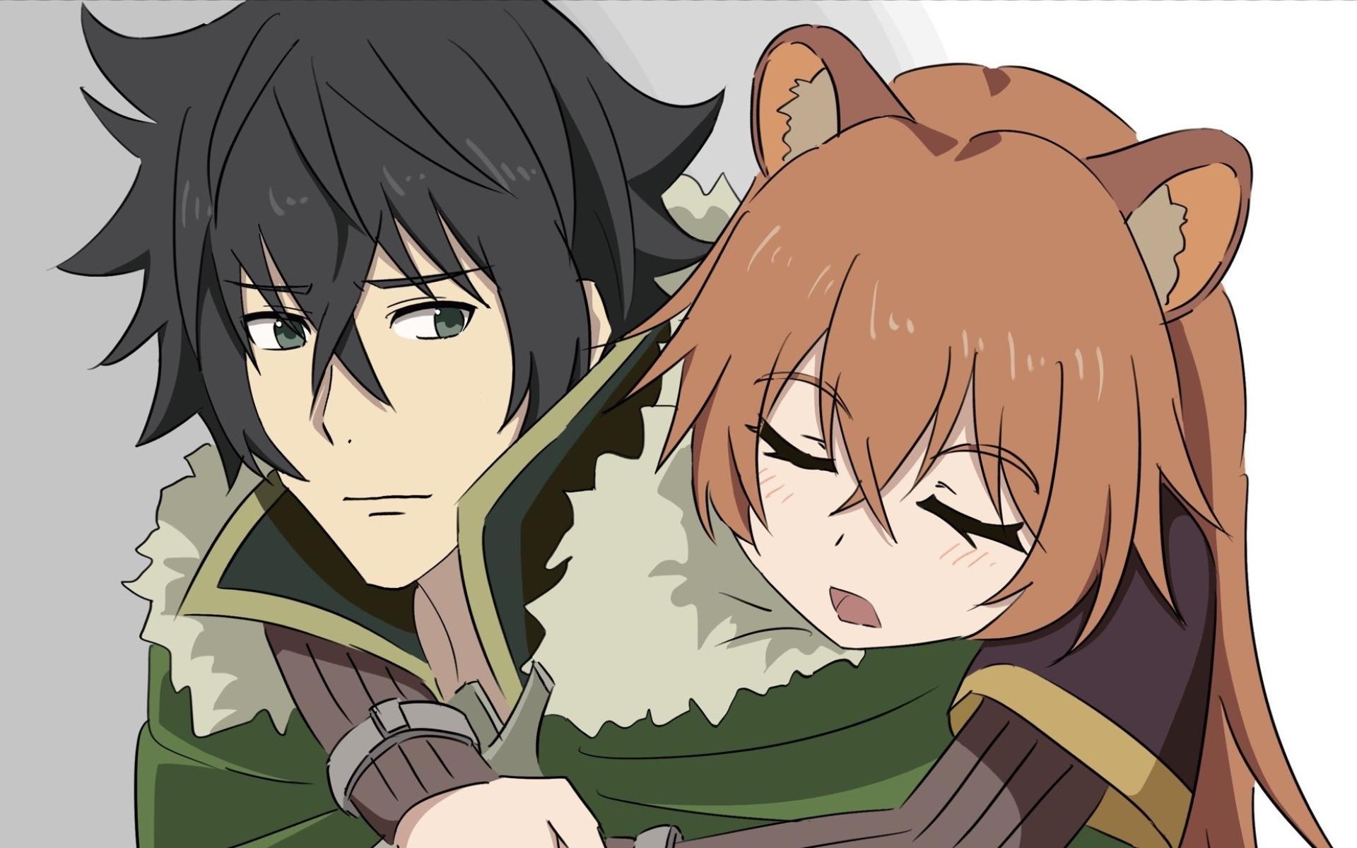 Wallpapers Anime, Sleep, Naofumi Iwatani, Raphtalia Desktop