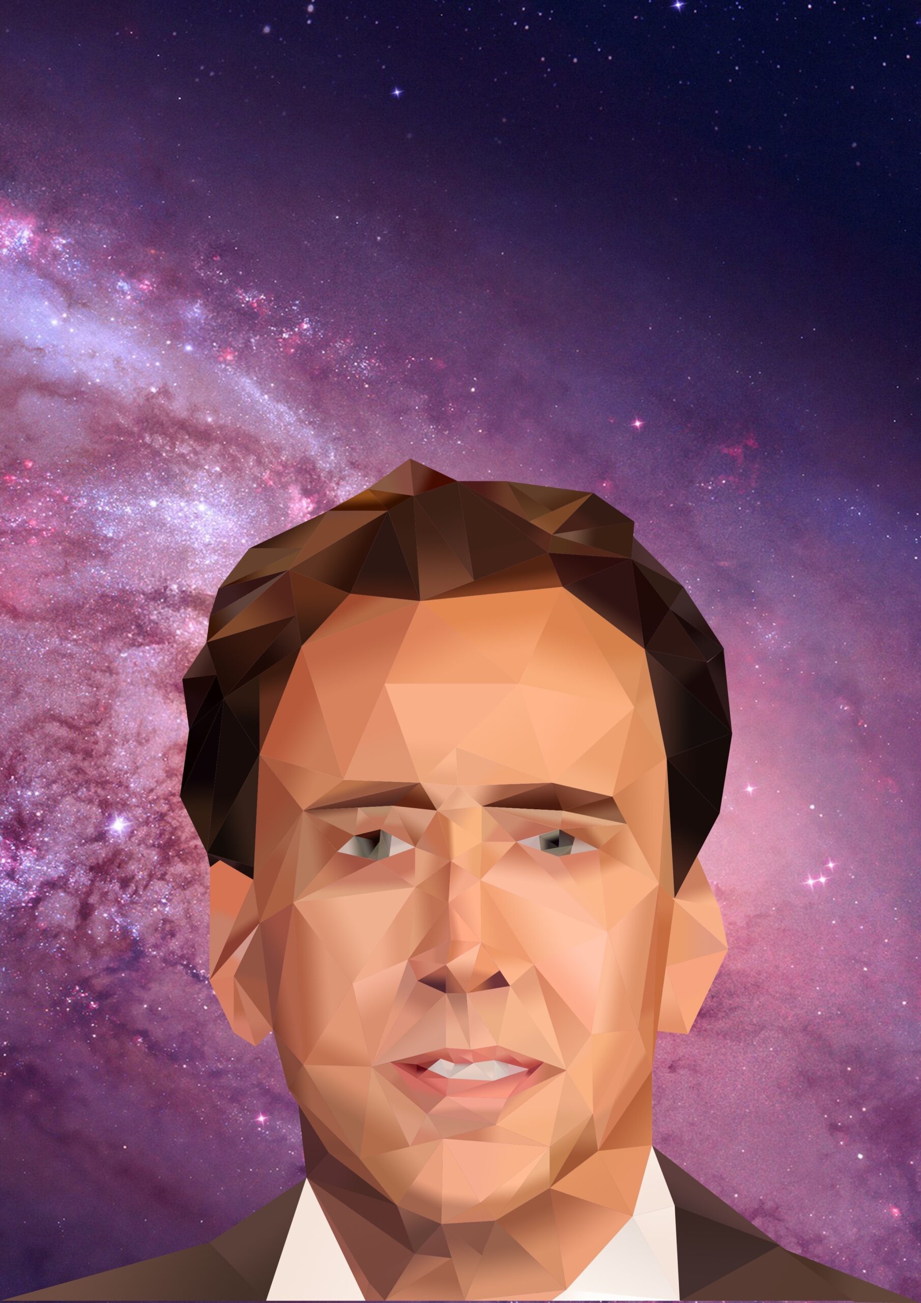 nicolas cage space photoshopped adobe photoshop face triangle