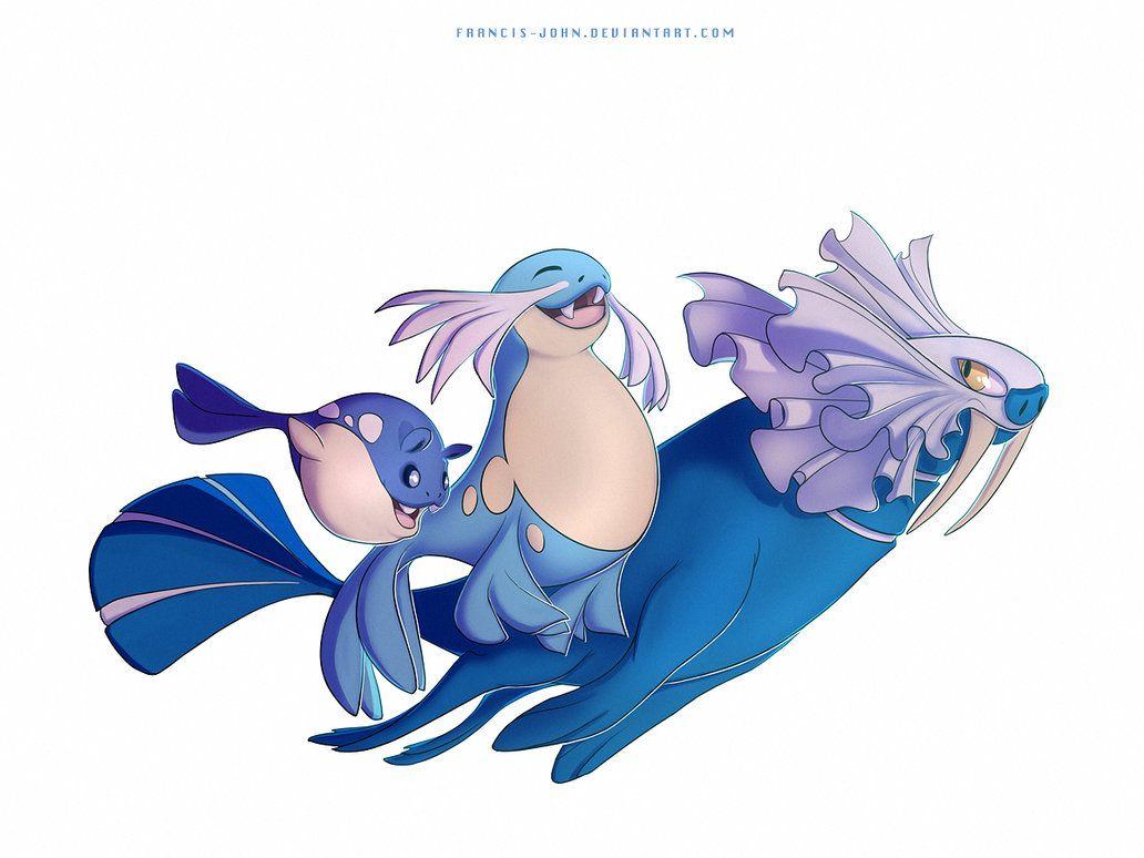 Spheal Sealeo and Walrein by francis