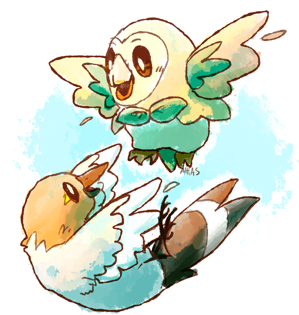 Rowlet And Fletchling by Altiasdog