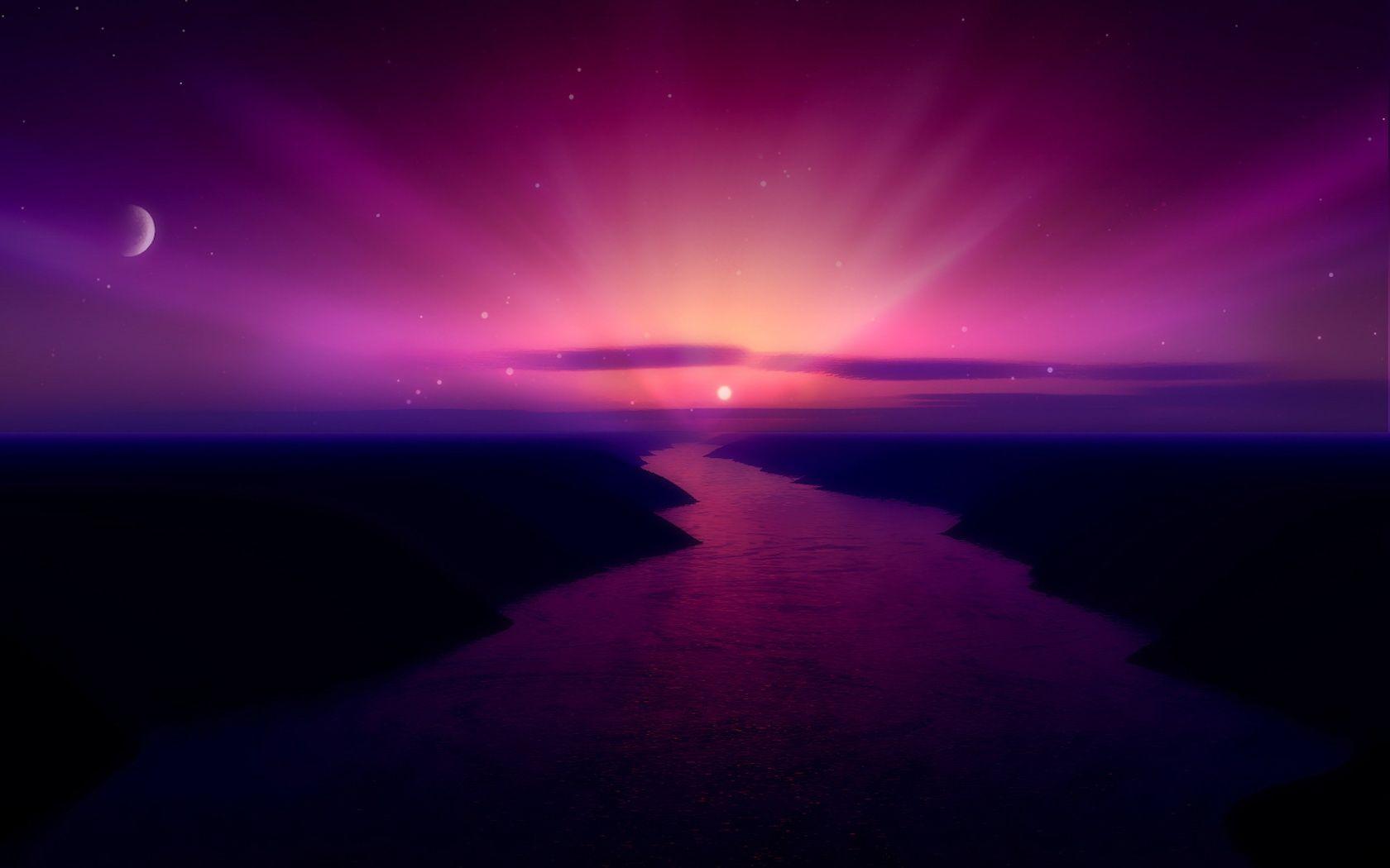 Morning Purple Sunrise Wallpapers