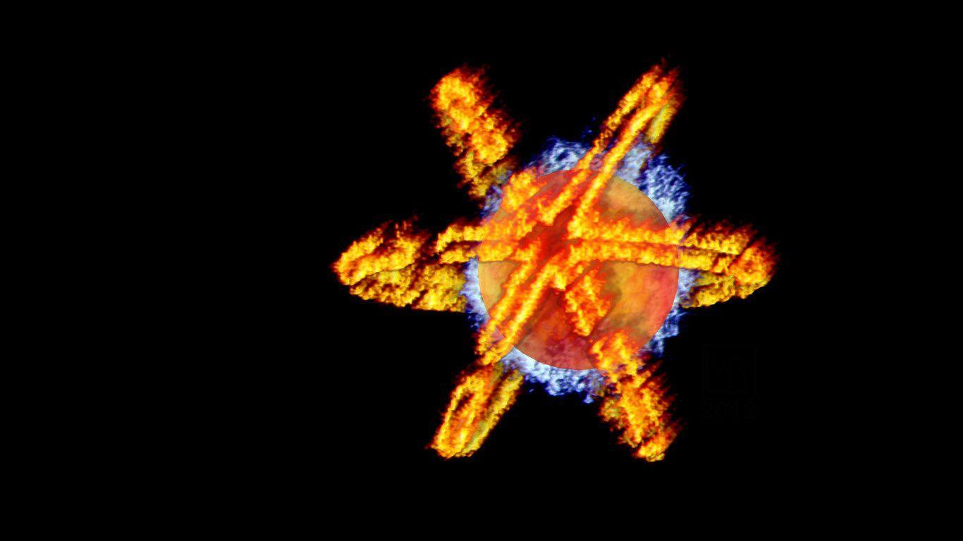 Firestorm Fiery 3D Symbol WP by MorganRLewis