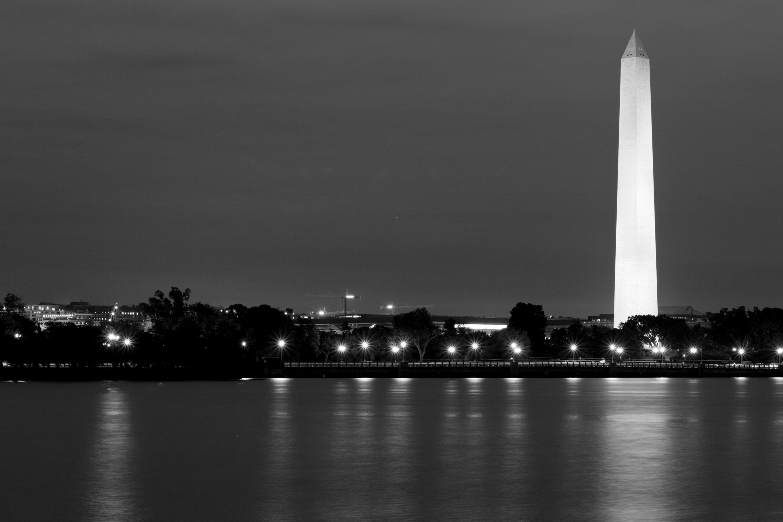 night photography washington monument and washington dc hd 4k