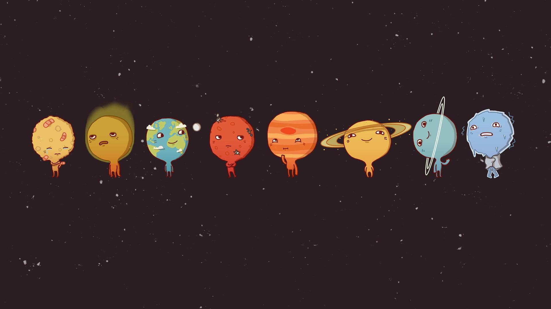 Planets illustration, space, Sun, Venus, Mercury HD wallpapers