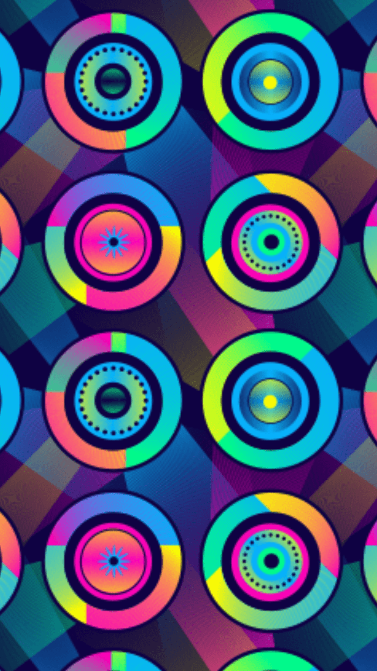 Colorful Psychedelic Circles Wallpapers