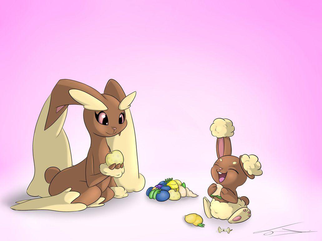 Buneary and Lopunny by JollyThinker