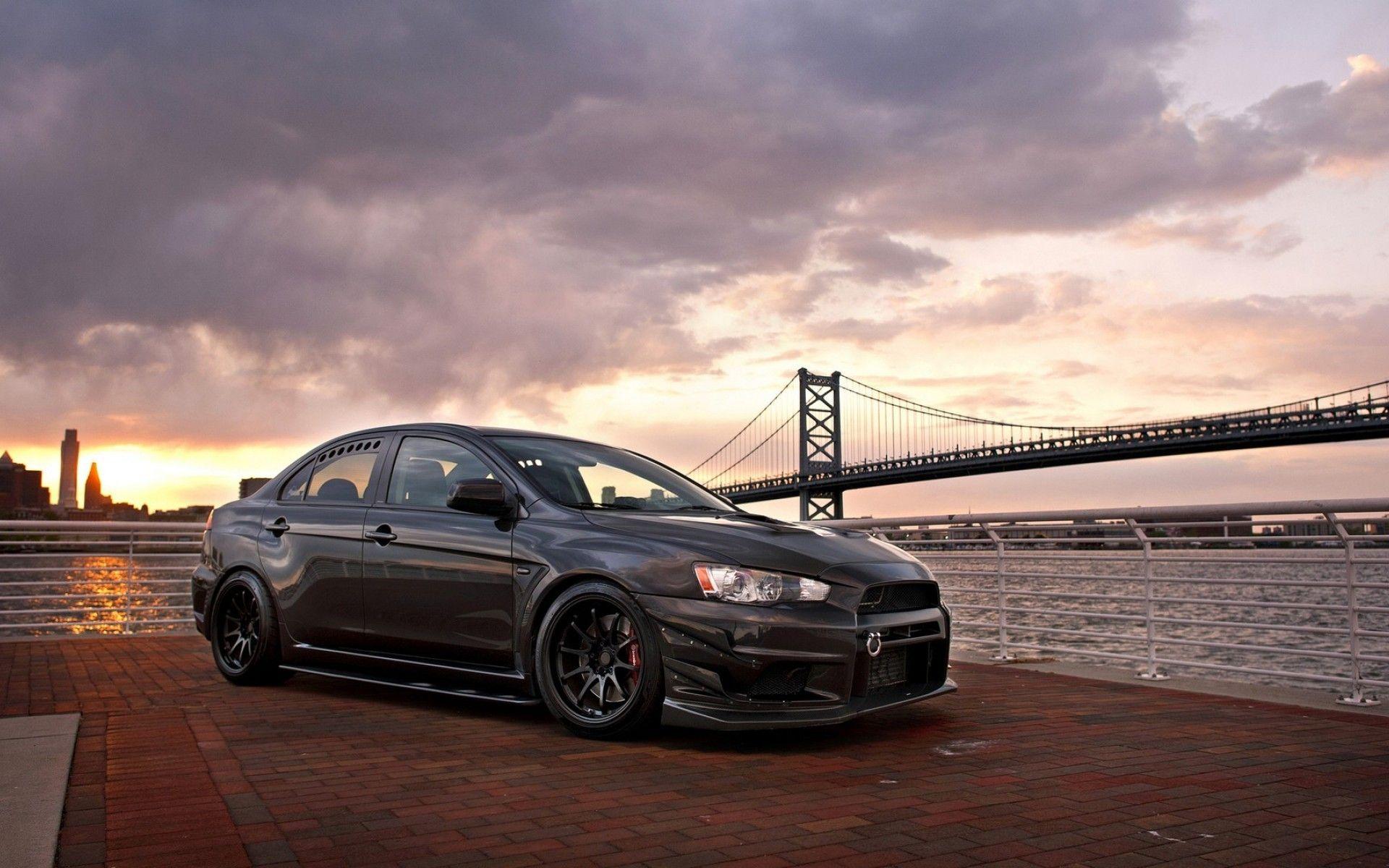 Wallpapers : sports car, Mitsubishi Lancer, Stance, Mitsubishi Lancer