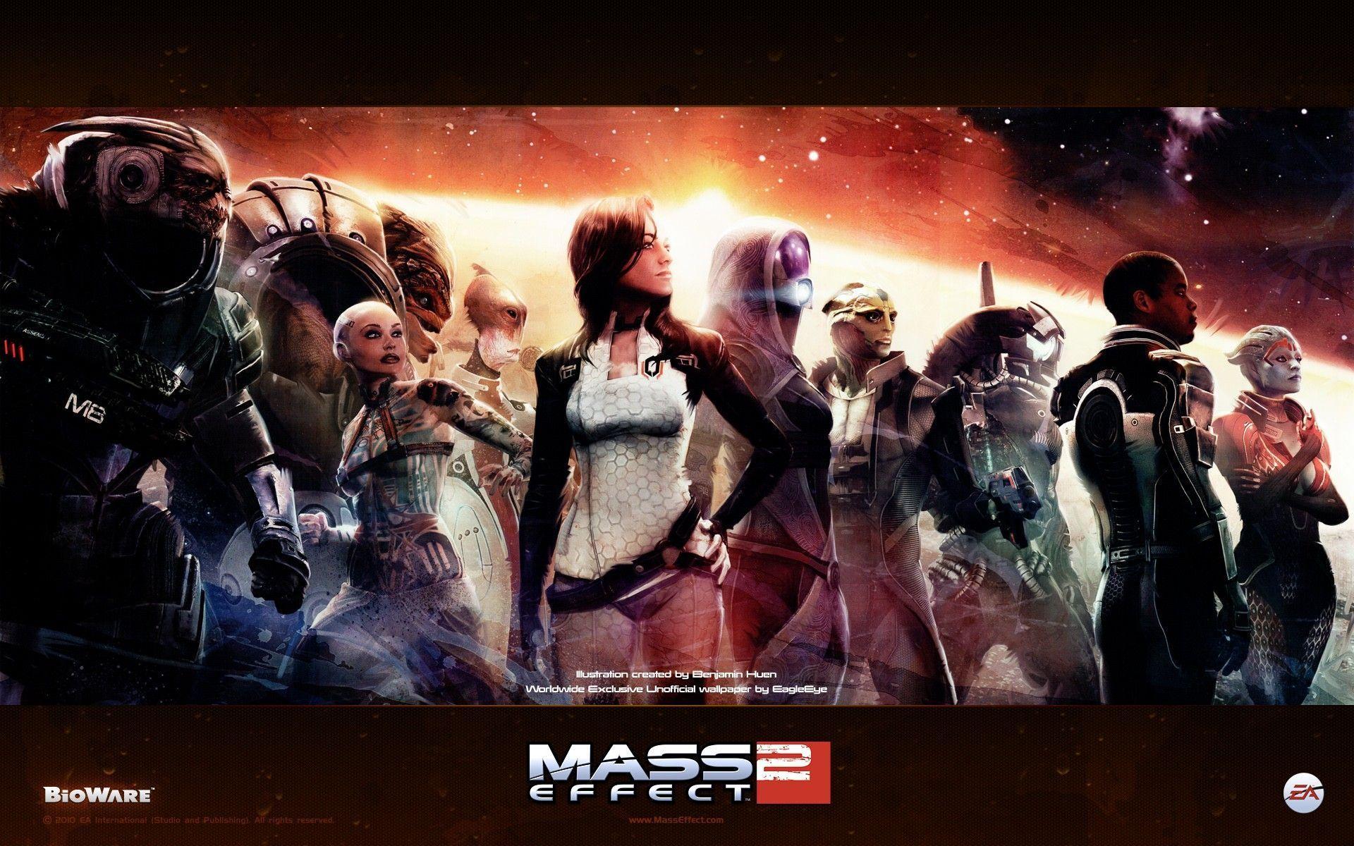 Team Mass Effect 2 characters Squad wallpapers